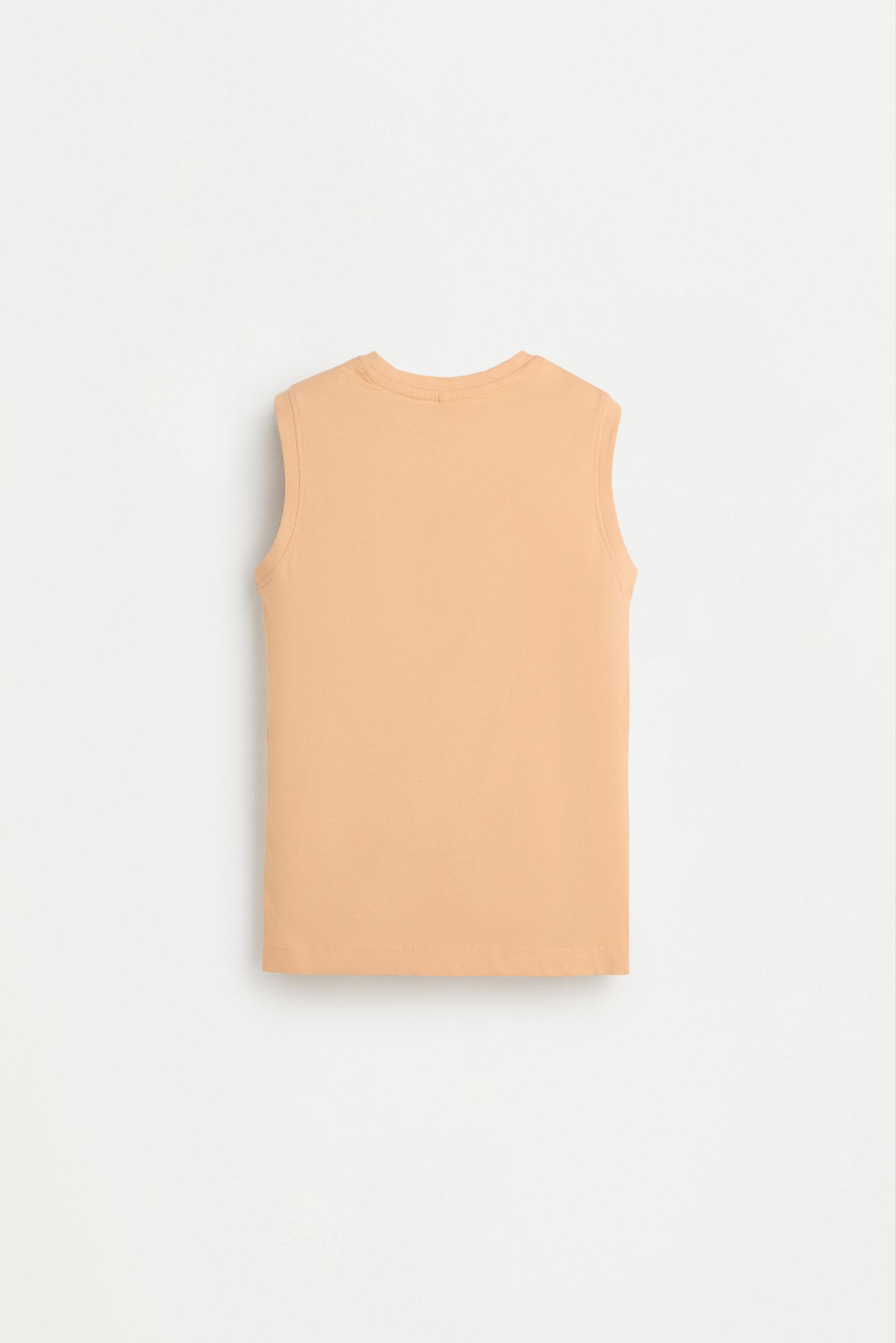 Pack of 2 assorted sleeveless T-shirts — TANGERINE