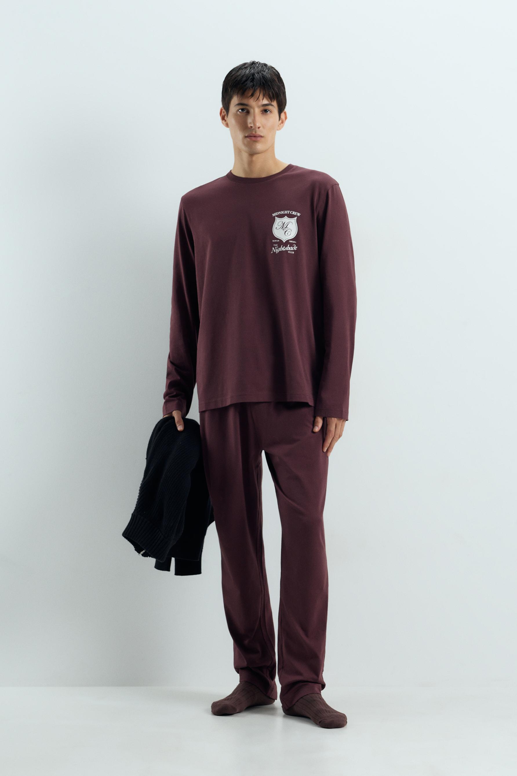 Pijama largo estampado