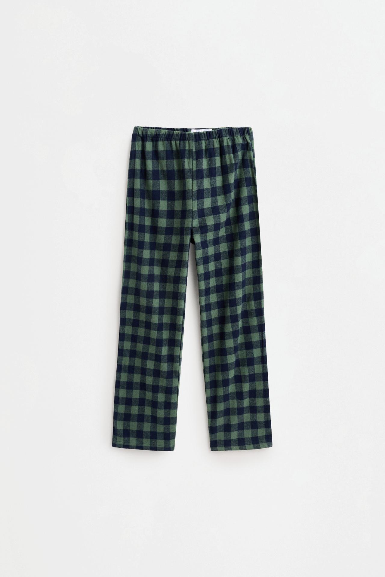 Long printed pajamas — EMERALD GREEN