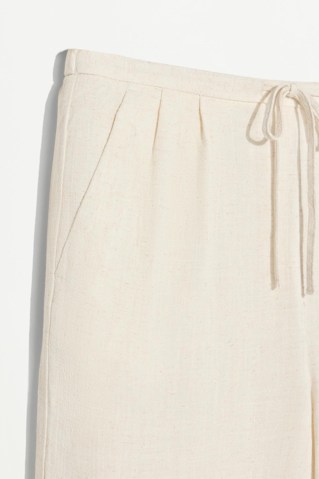 Rustic wide-leg trousers — TAN