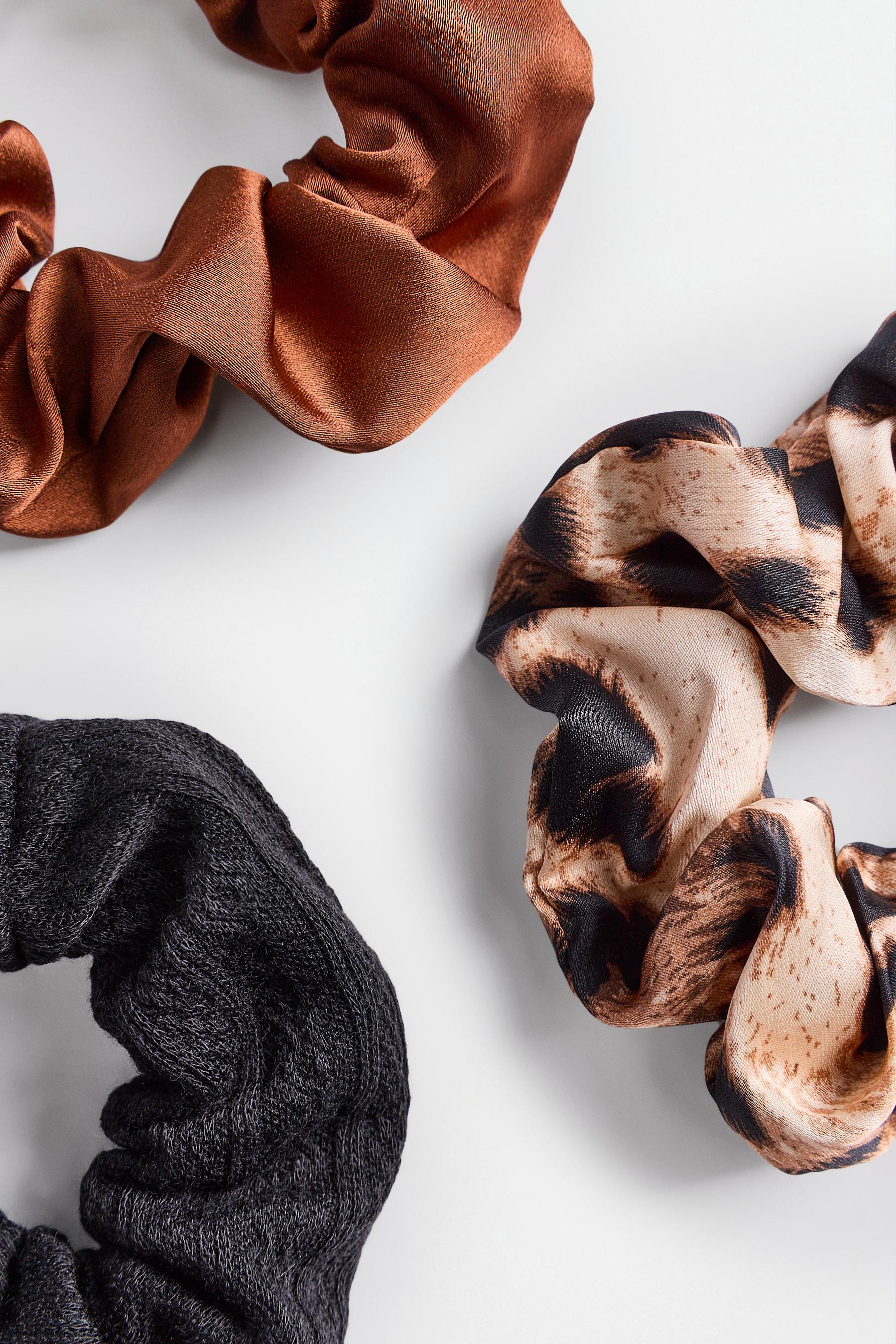Medium scrunchies (3-pack) — LEOPARD PRINT