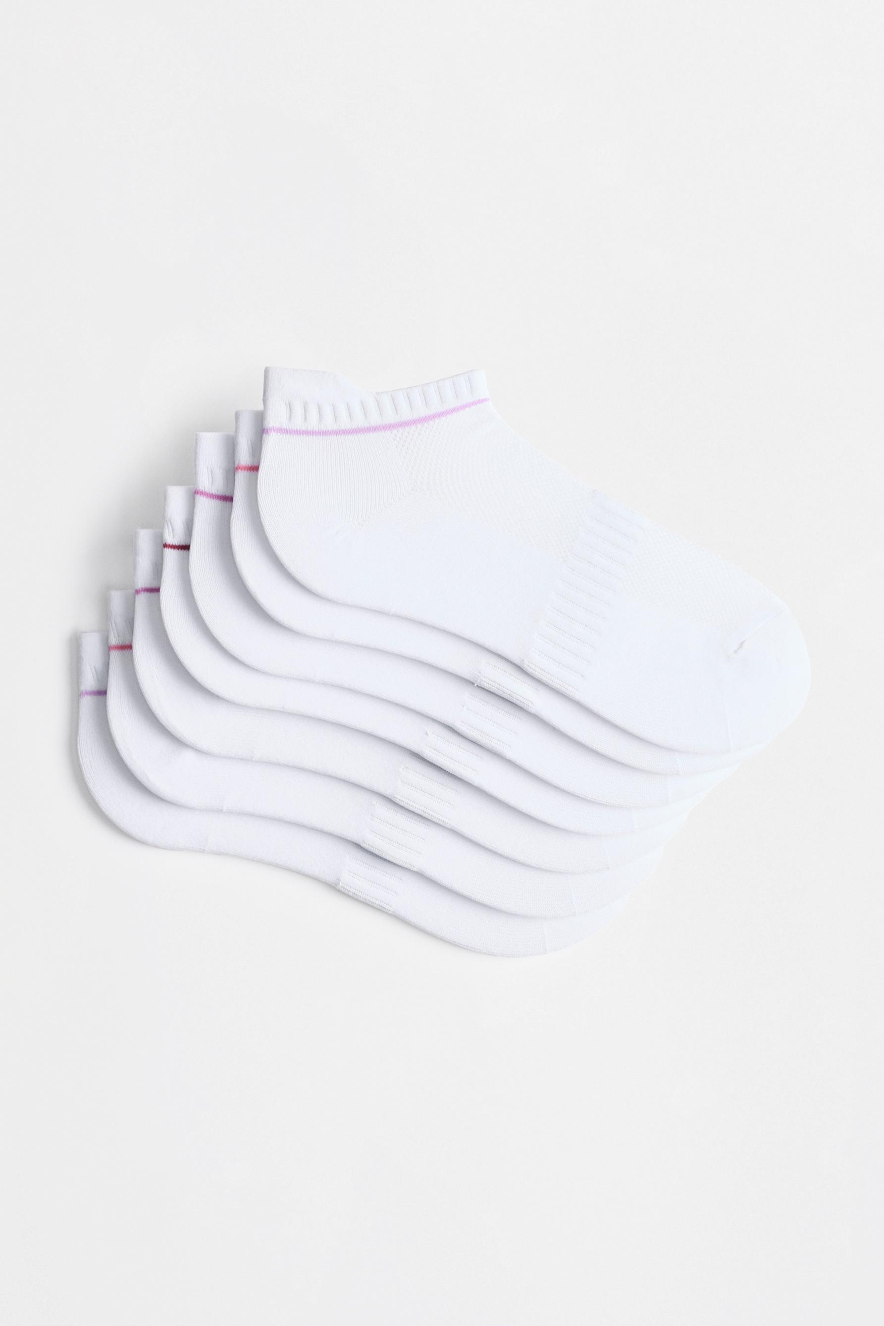 Ankle socks (7-pack) — PINKISH WHITE