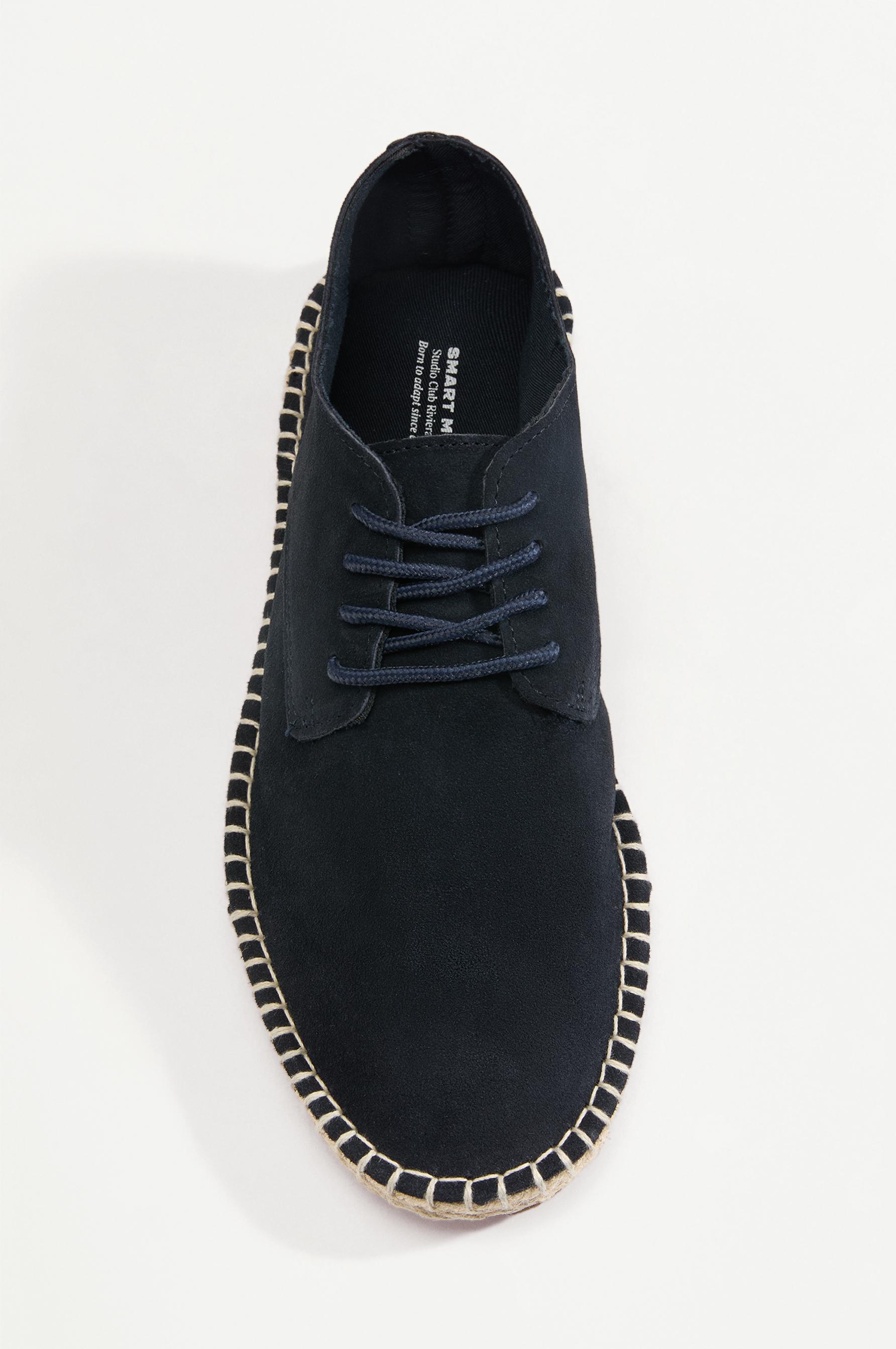 Leather Blucher dress shoe — NAVY BLUE