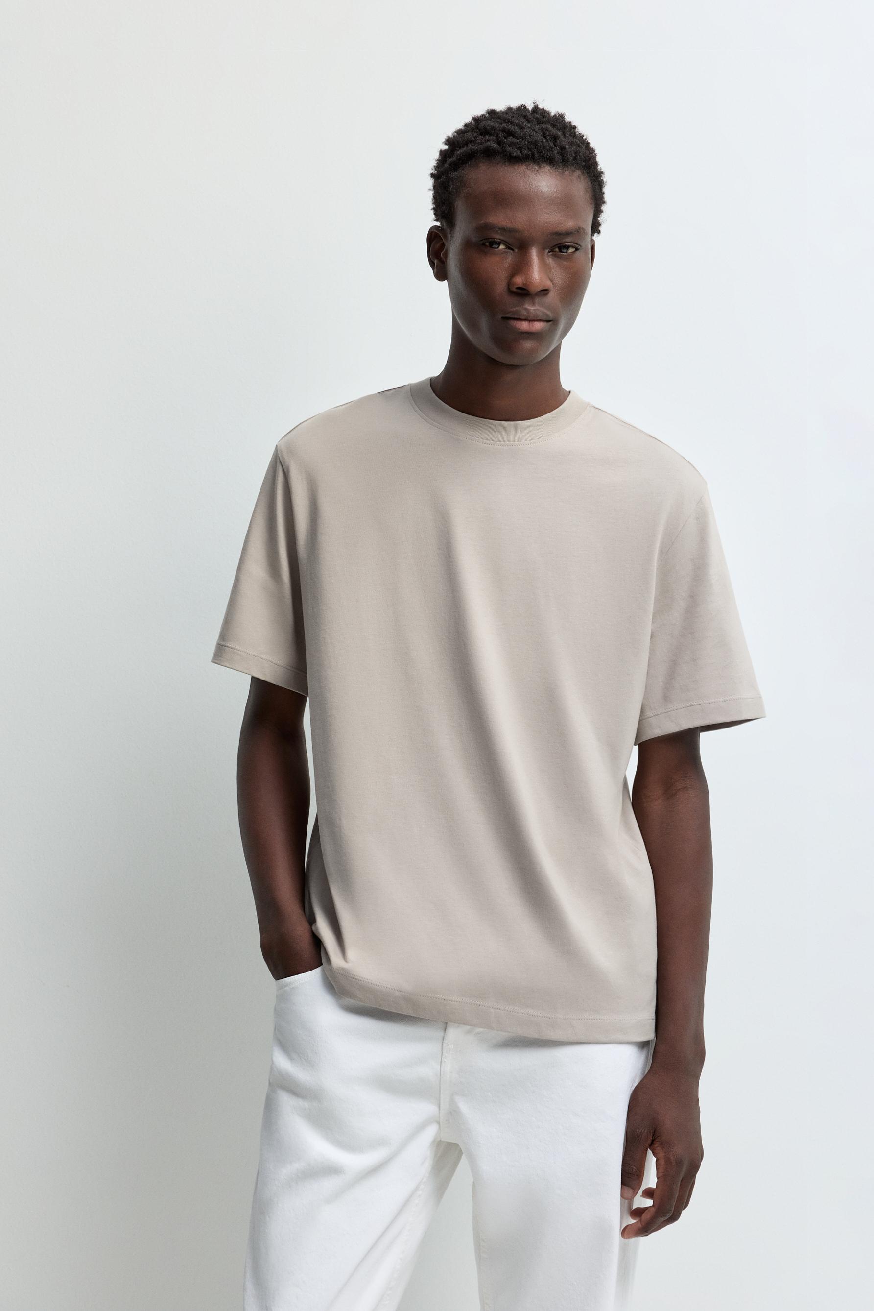 Premium relaxed fit T-shirt — SAND
