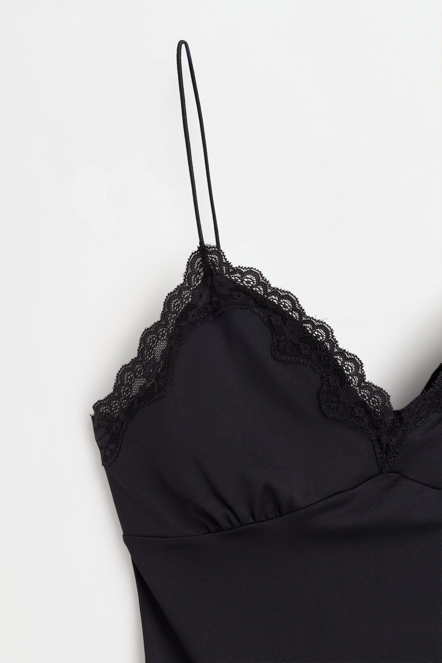 Lace camisole — BLACK