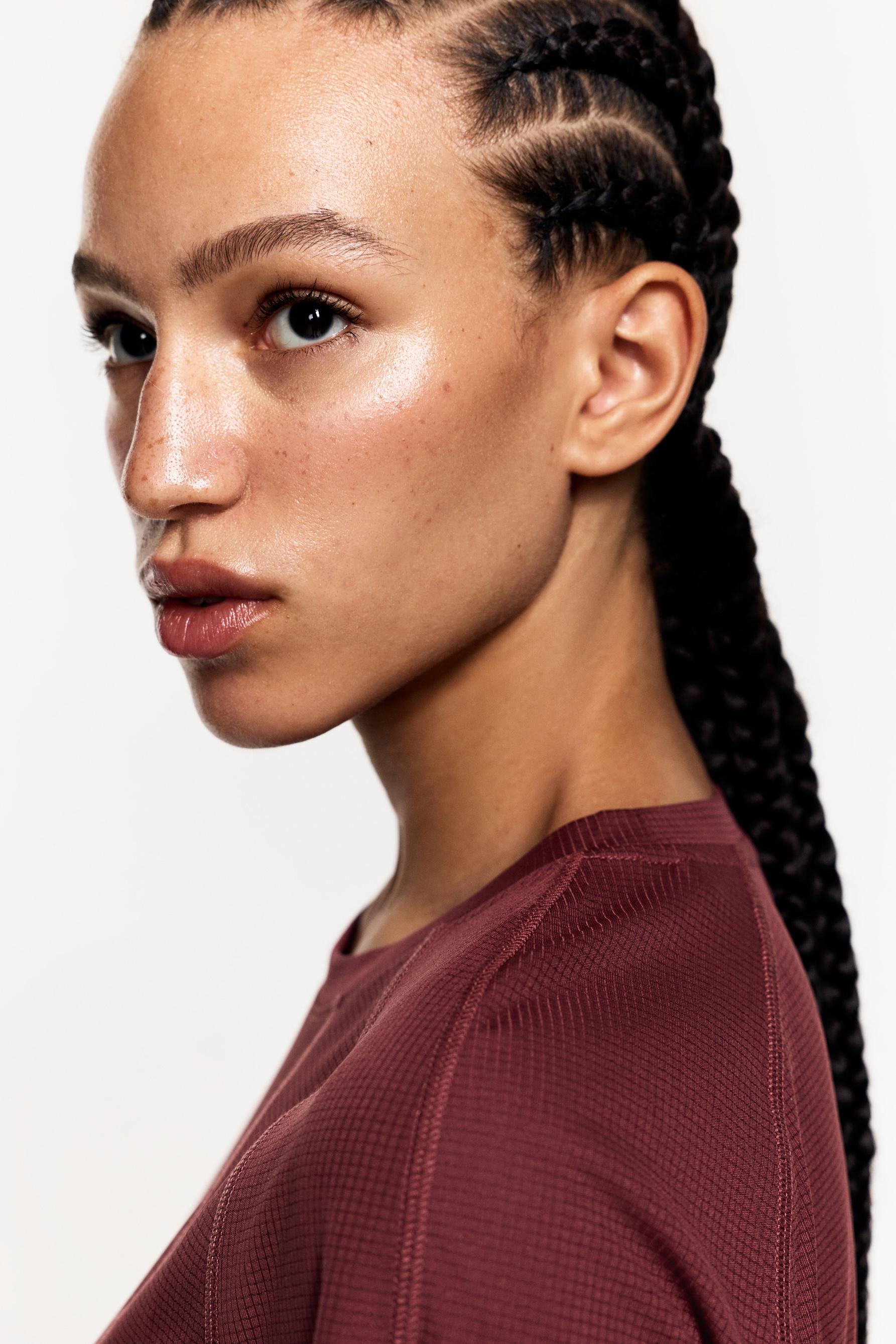 Seamed sports T-shirt — DARK PINK