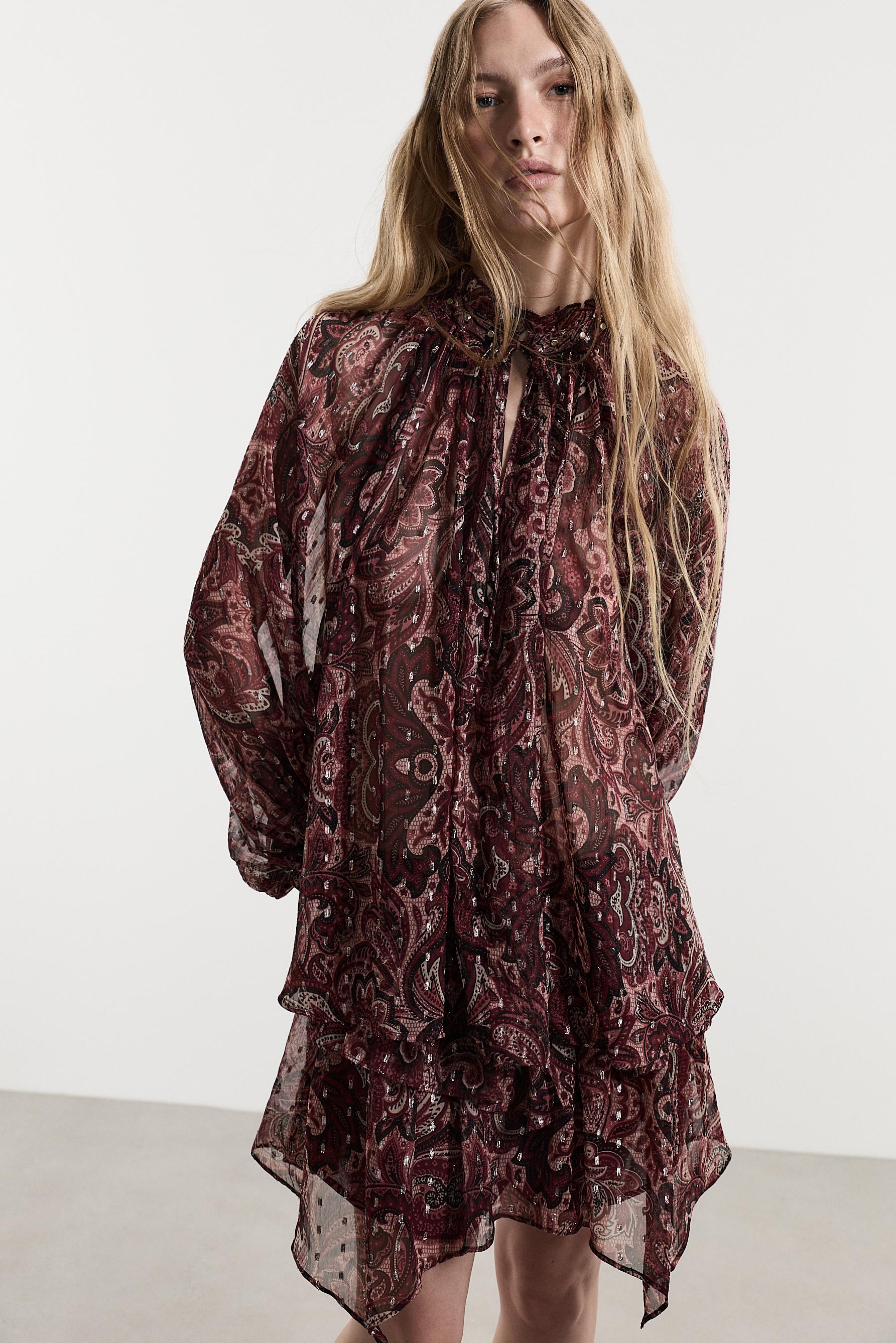Paisley blouse — MAROON