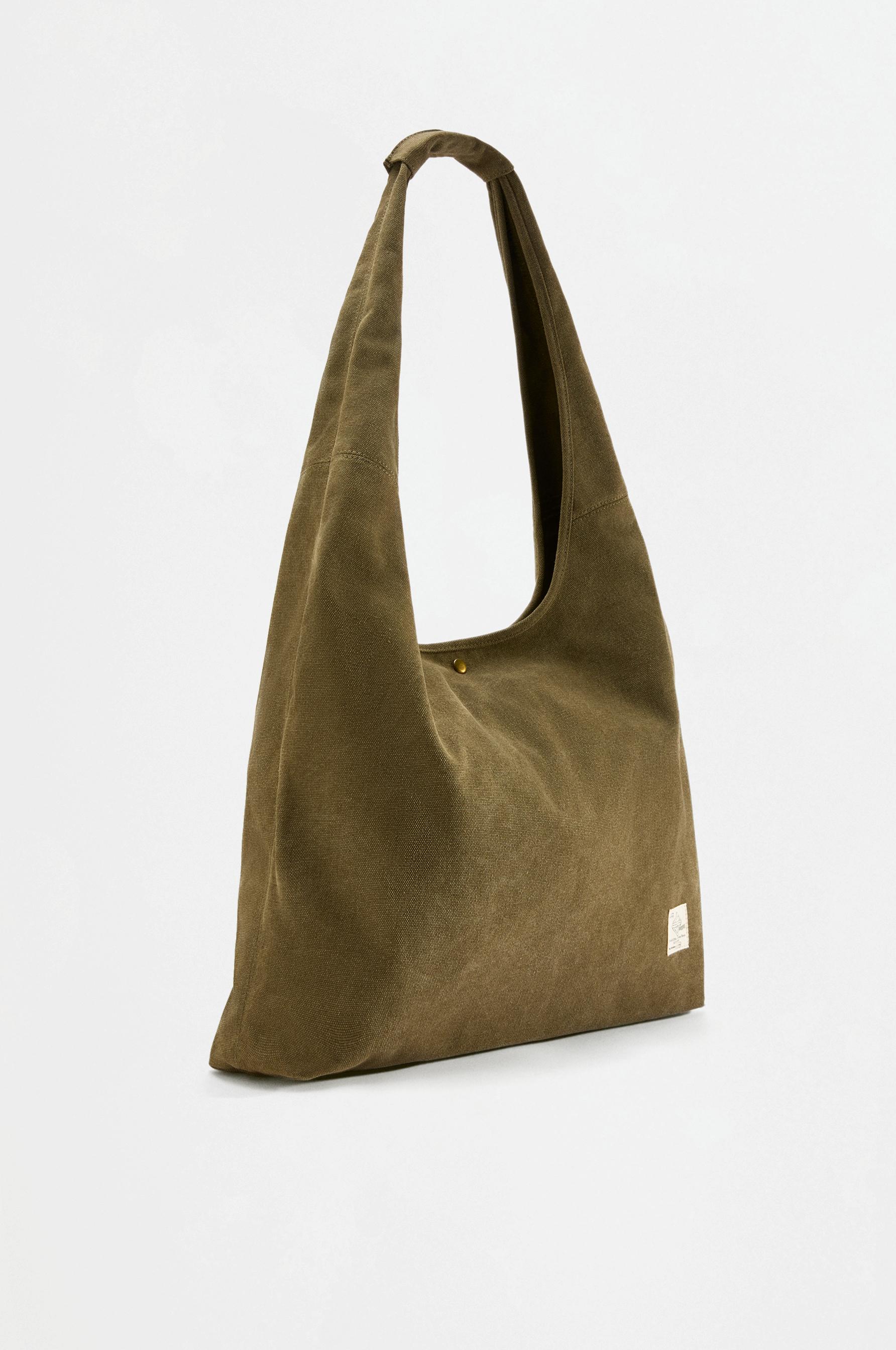 Canvas shopper bag — KHAKI