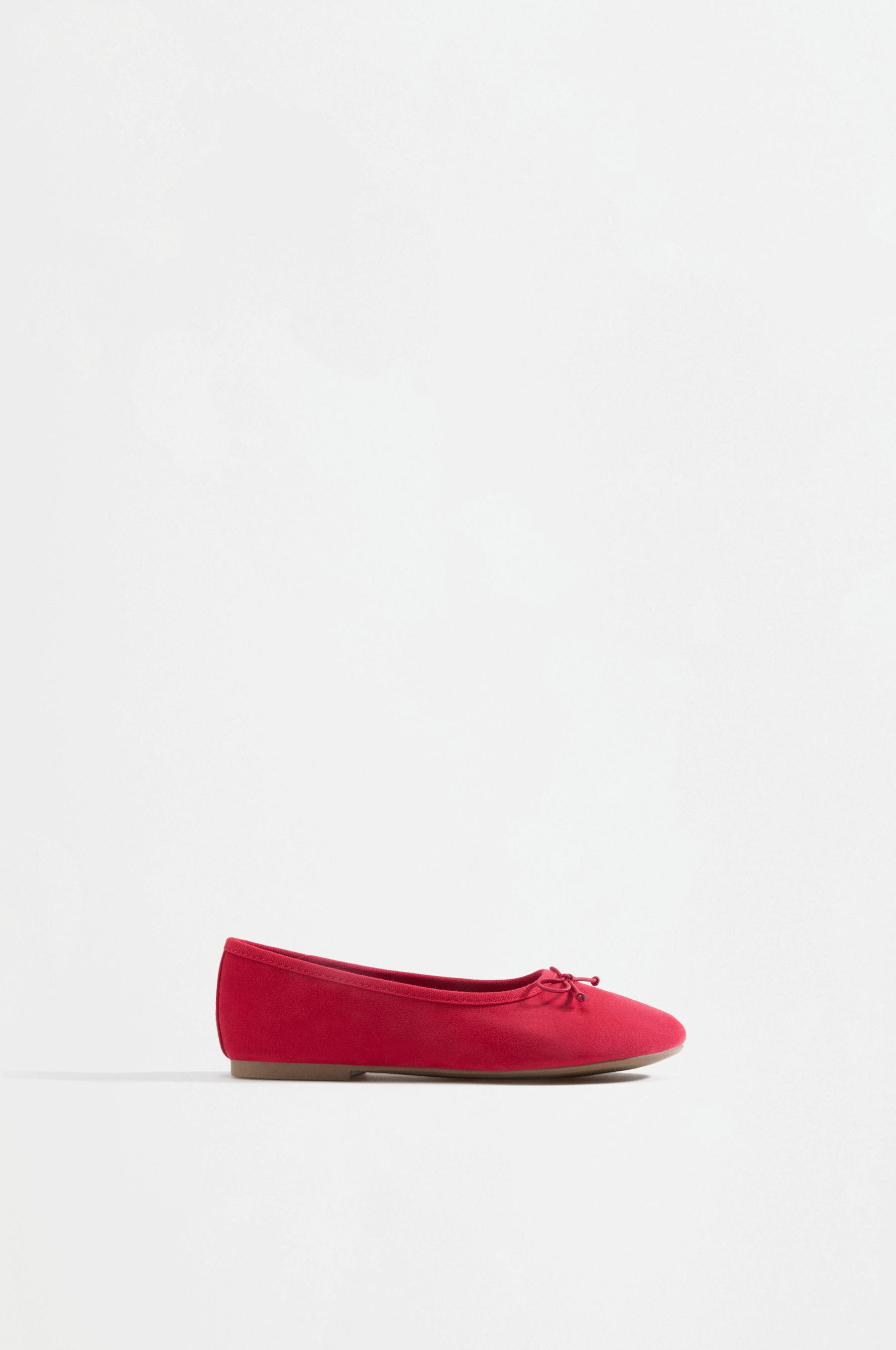Bow ballet flats — RED