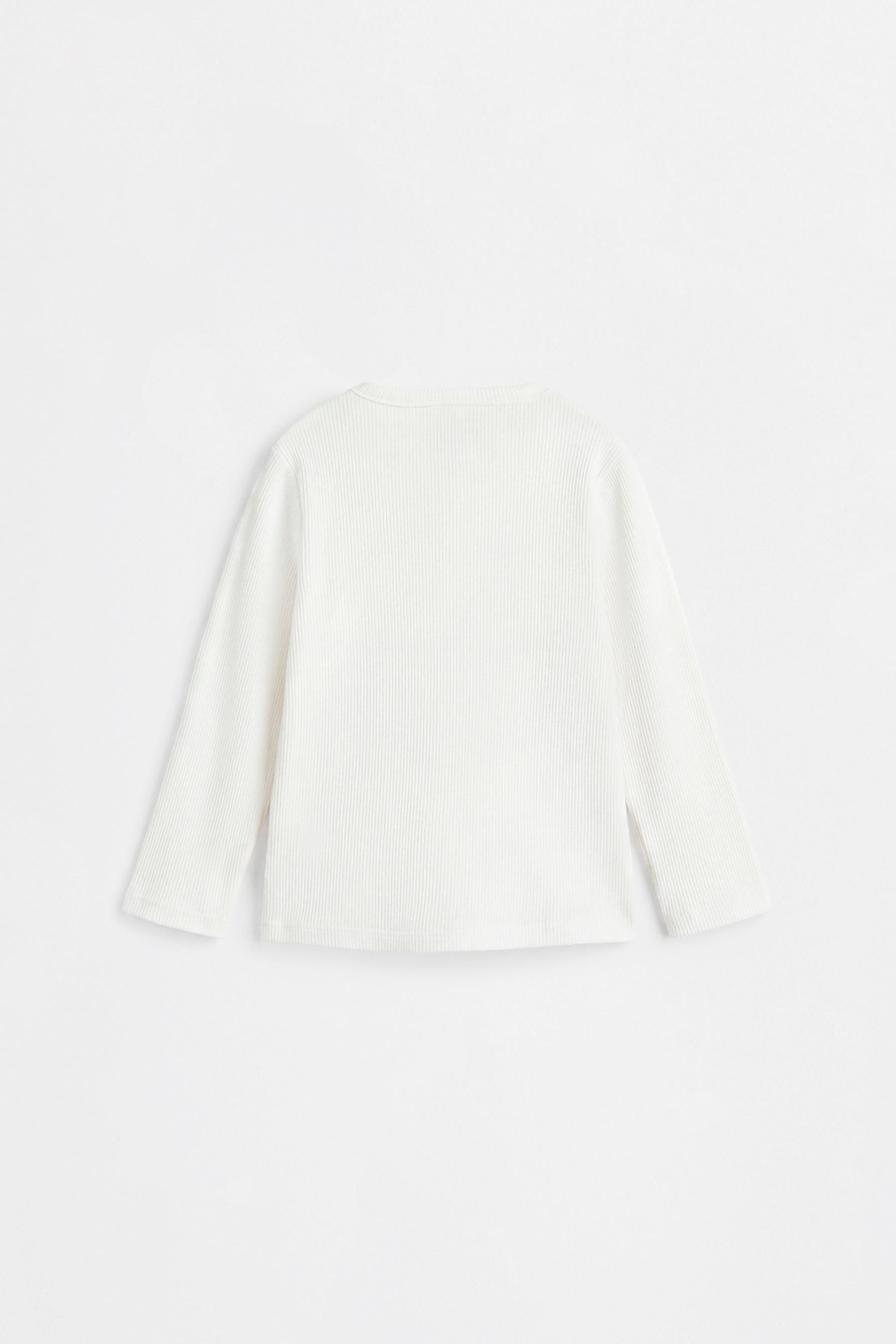 Ribbed T-shirt, footed leggings and hat co-ord — ECRU