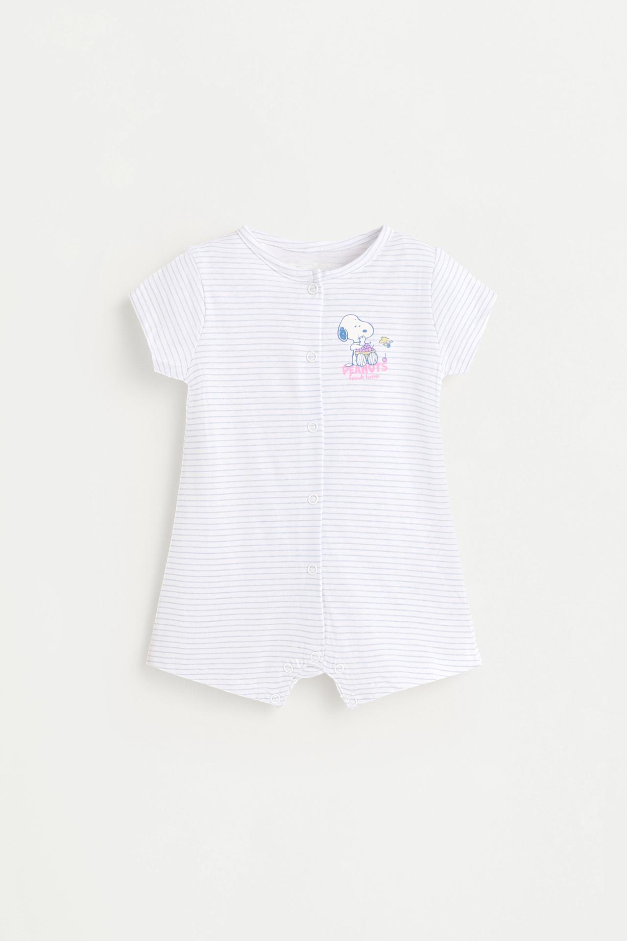 Snoopy Peanuts™ short sleepsuit — WHITE