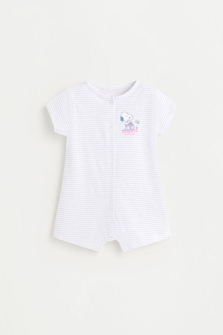 Snoopy Peanuts™ short sleepsuit — WHITE