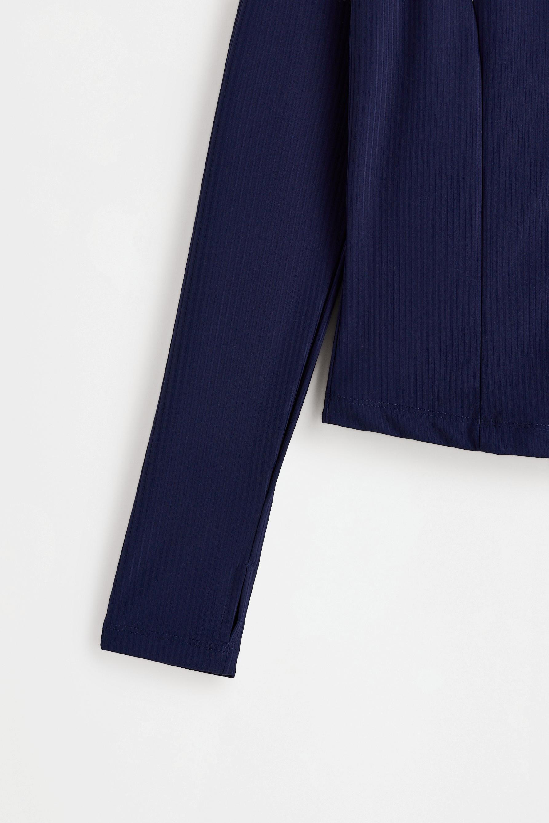 Ribbed sports jacket — DARK BLUE