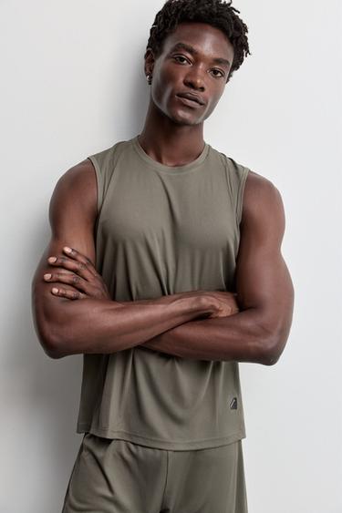 Sleeveless sports T-shirt — DARK GREEN 5