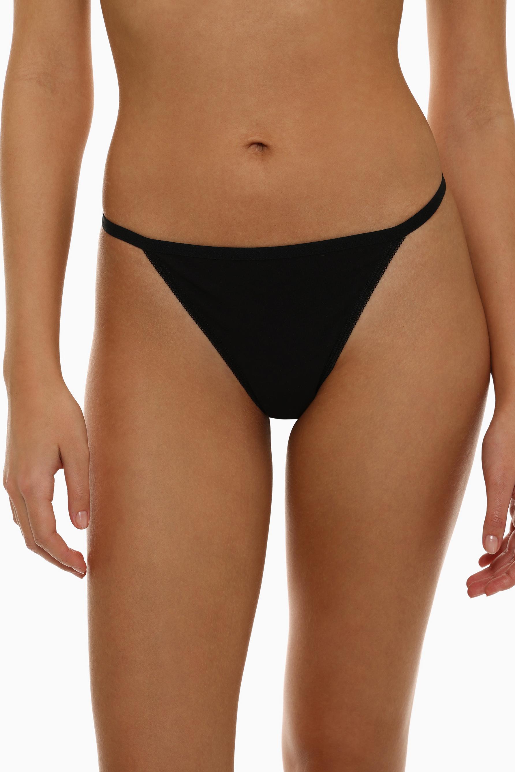 5-pack of thongs — BLACK