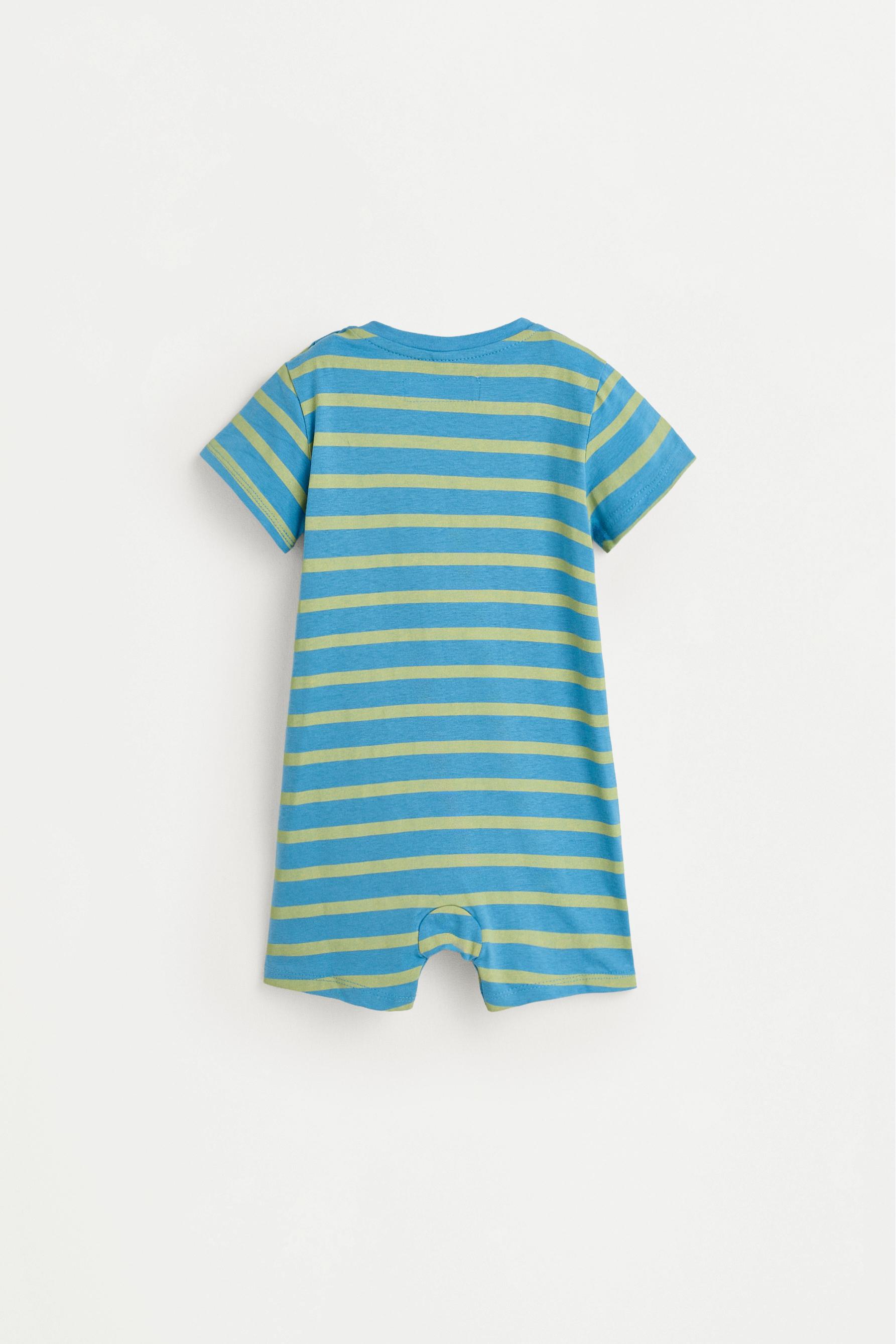 All-over printed short sleepsuit — FADED BLUE
