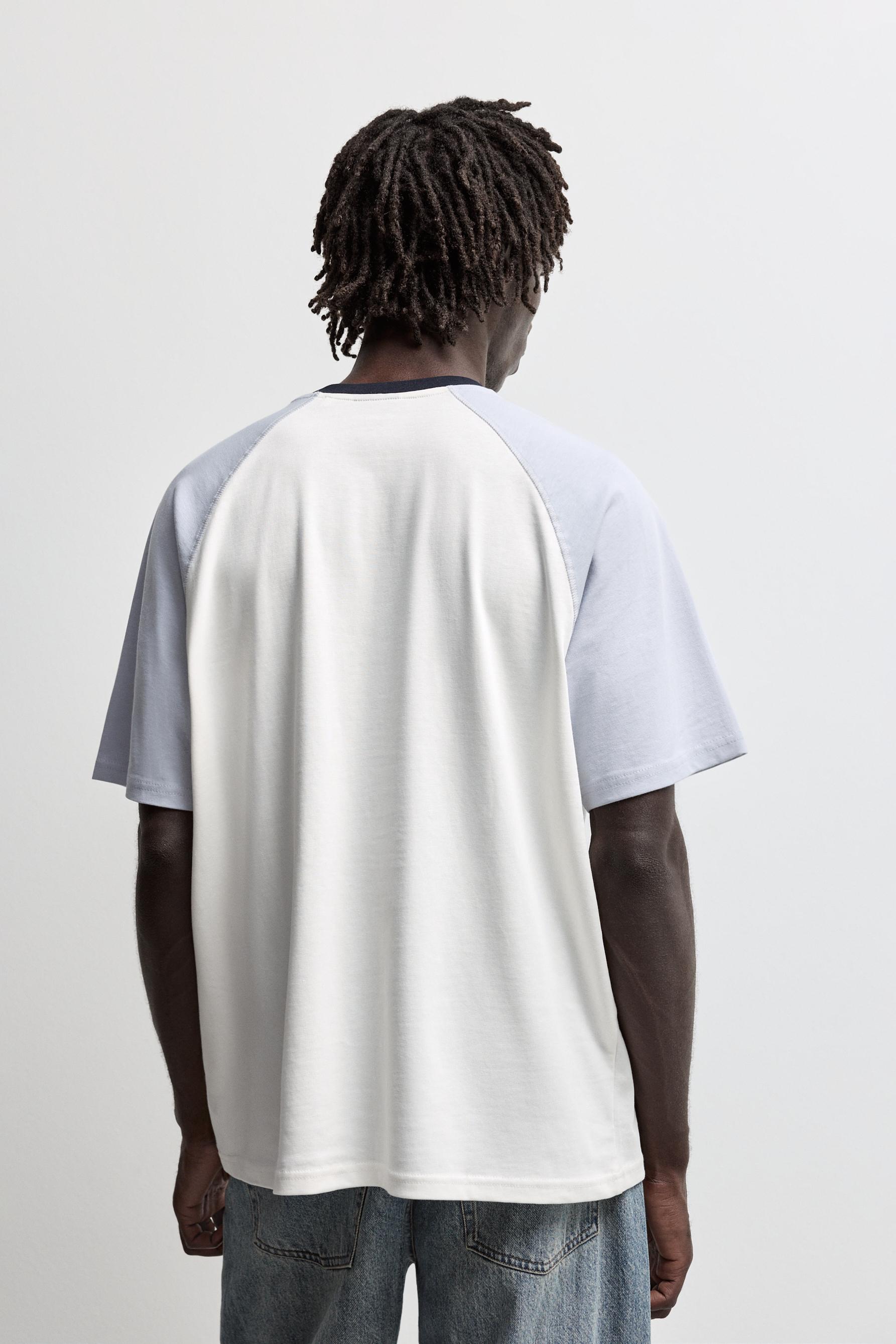 Contrast raglan T-shirt — PALE BLUE