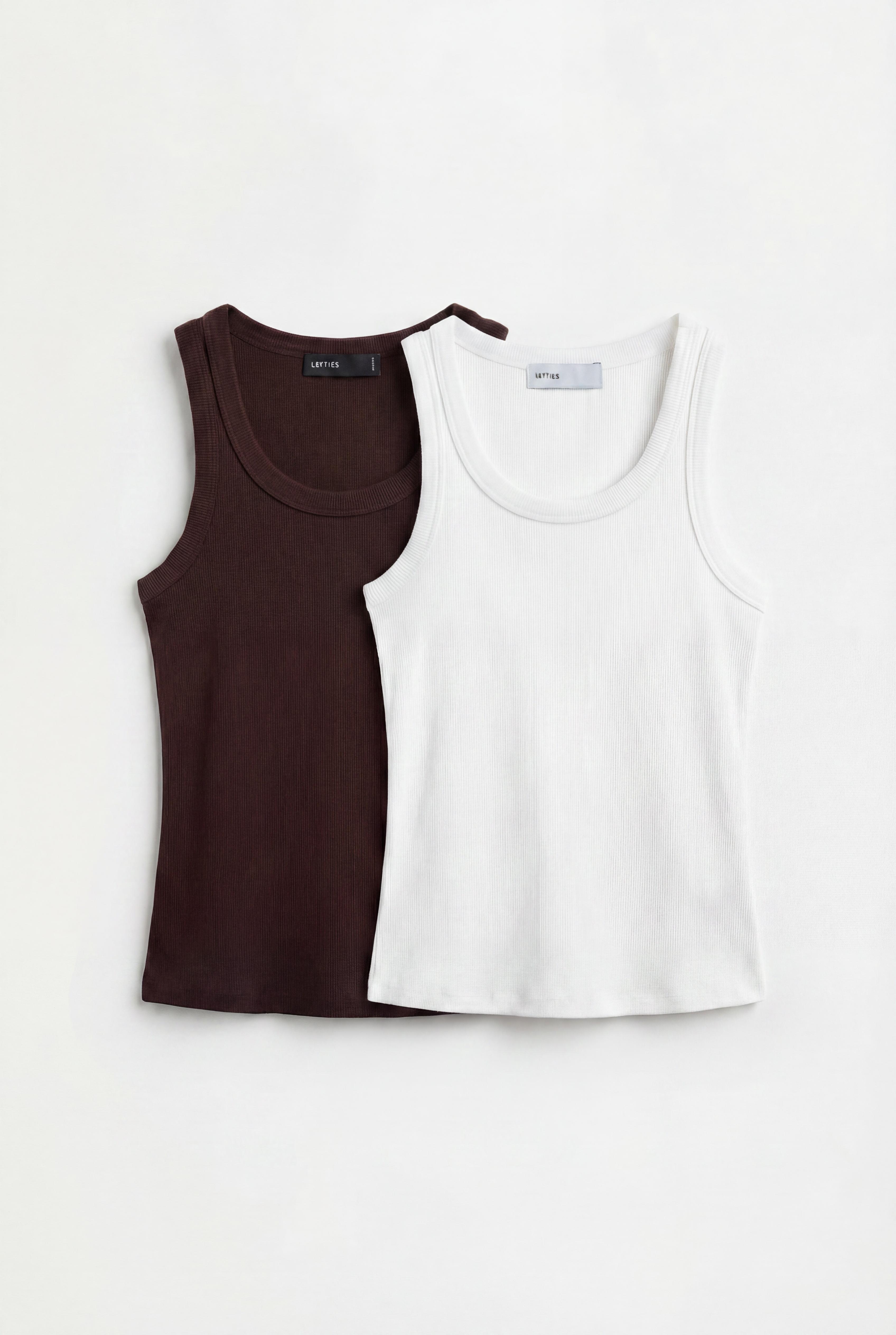 2-pack of racerback T-shirts — CHOCOLATE