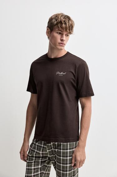 Long Printed Pajamas — DARK BROWN 2