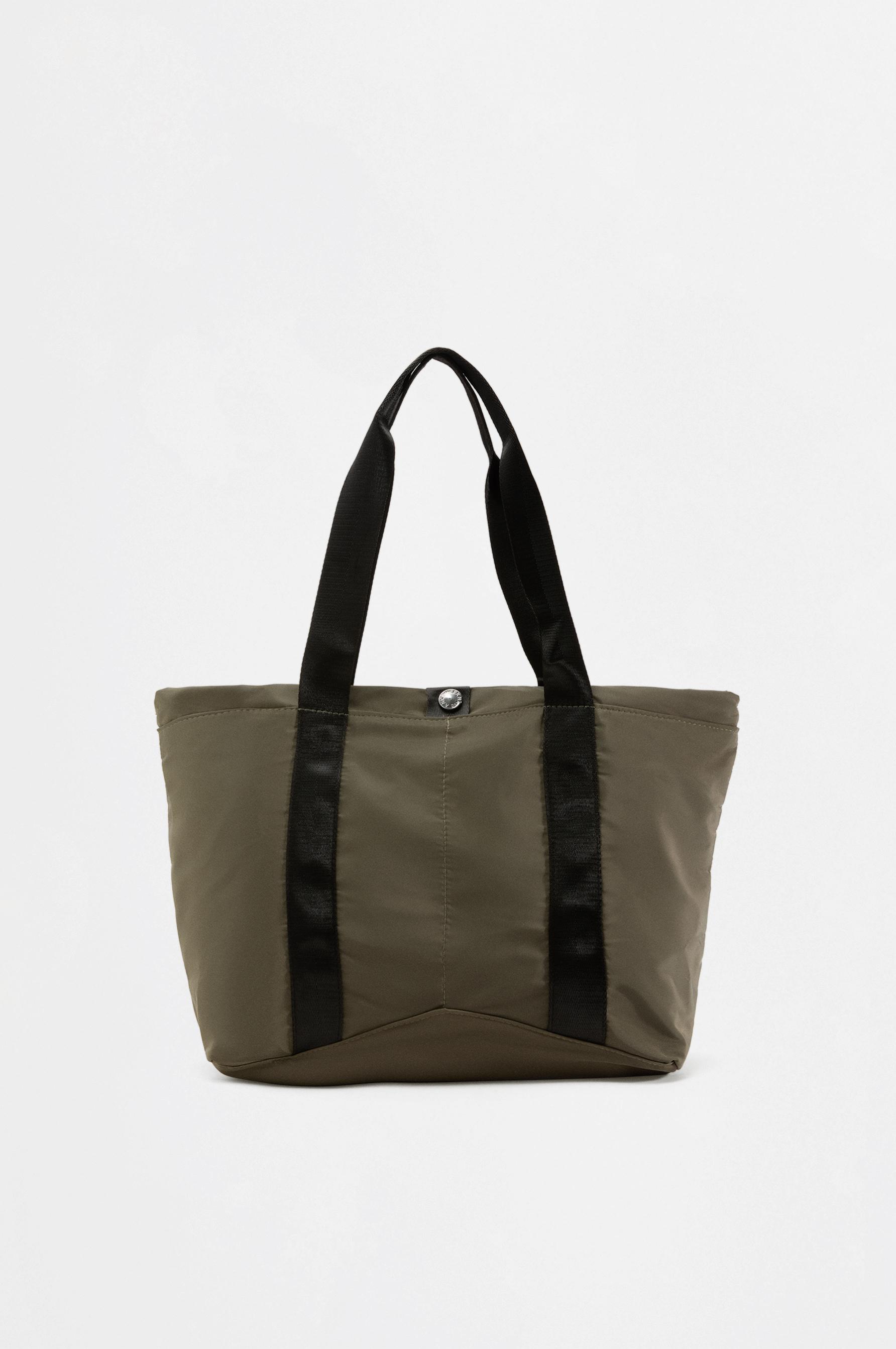 Nylon shopper bag — KHAKI