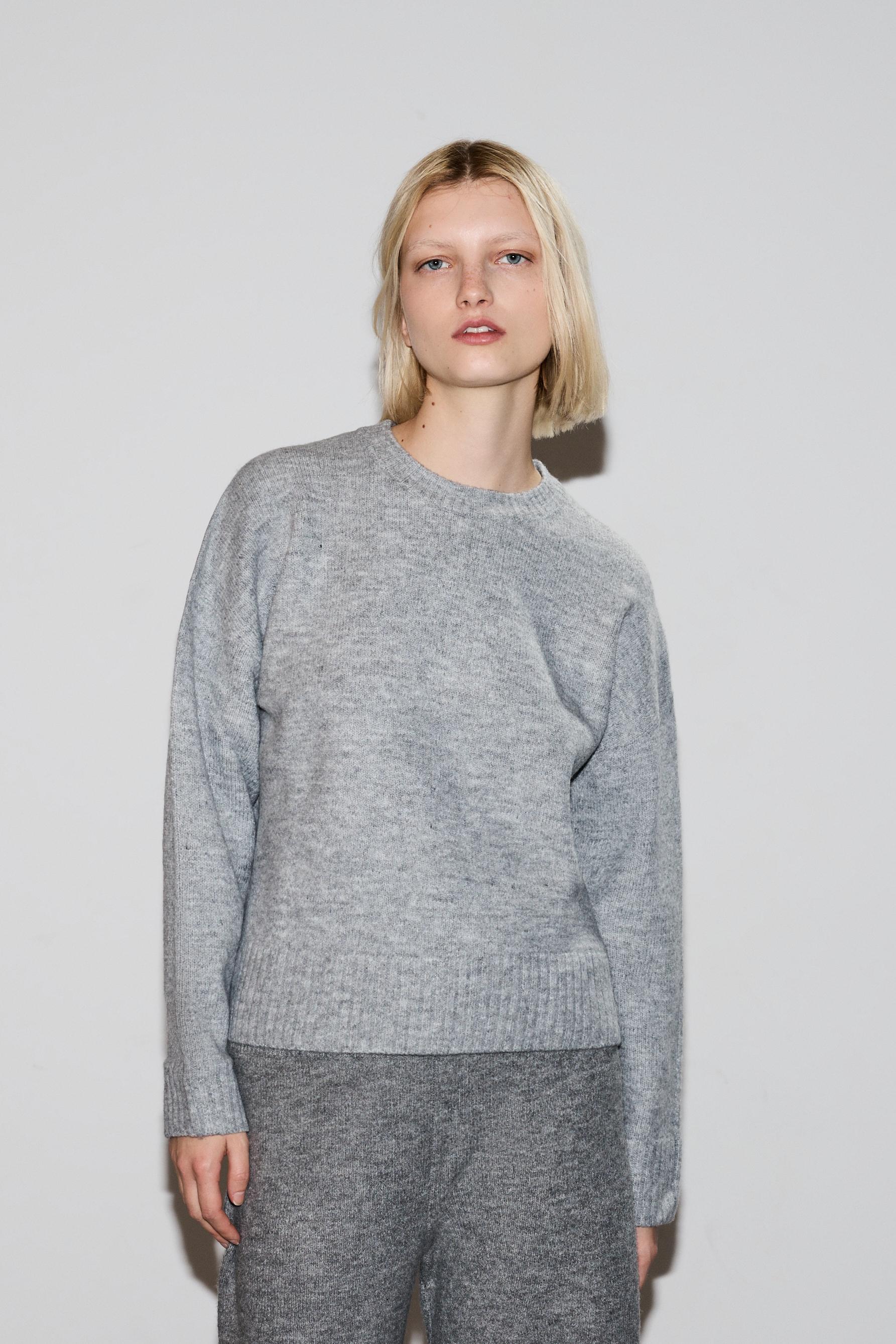 Jersey espumoso cuello redondo