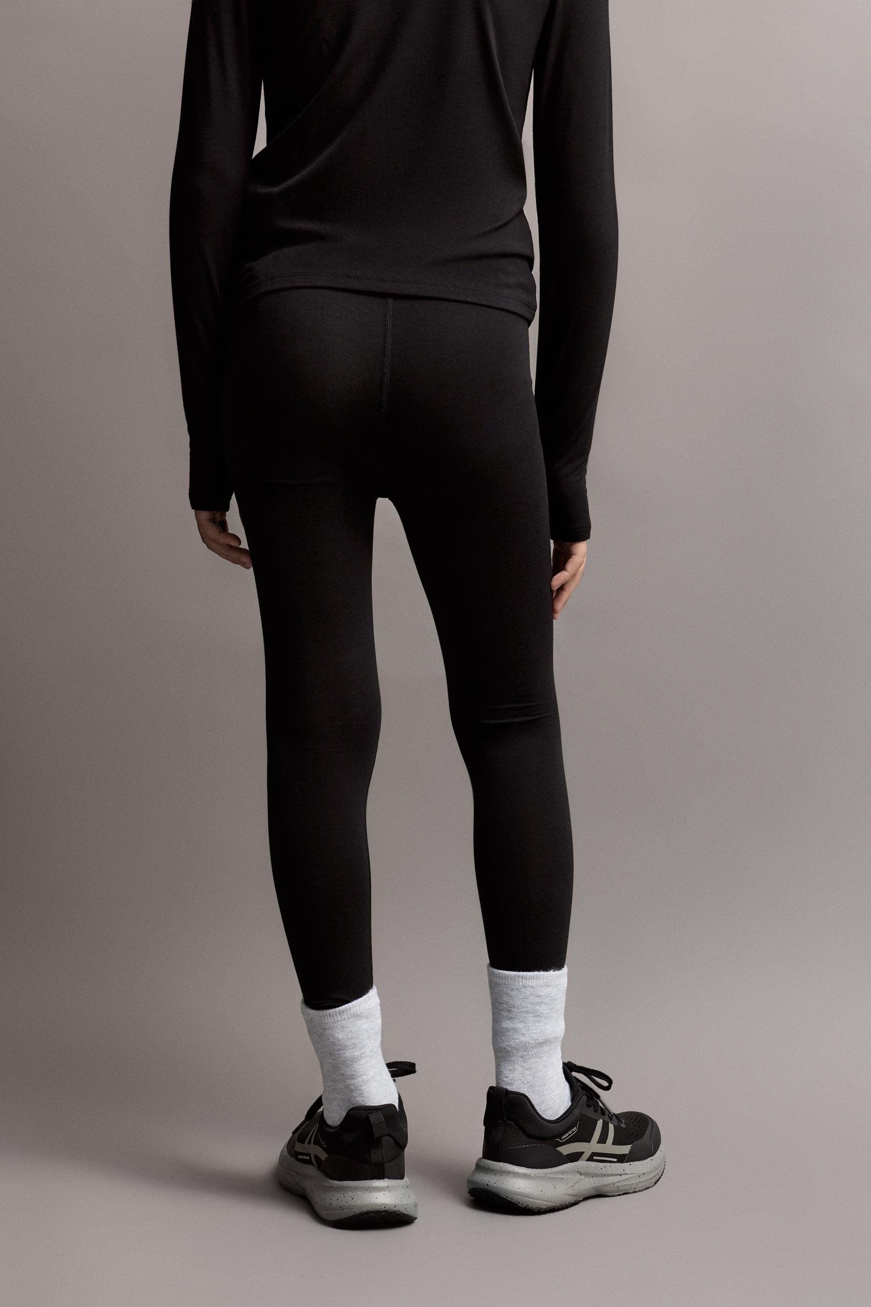 LIGHTWEIGHT thermal comfort leggings — BLACK