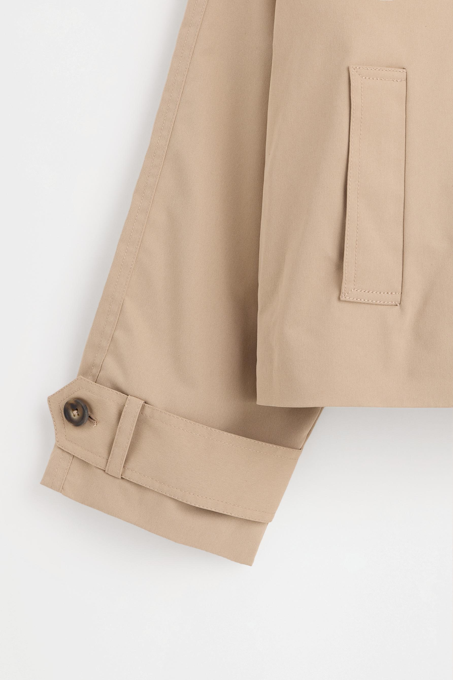 Short trench coat — BEIGE