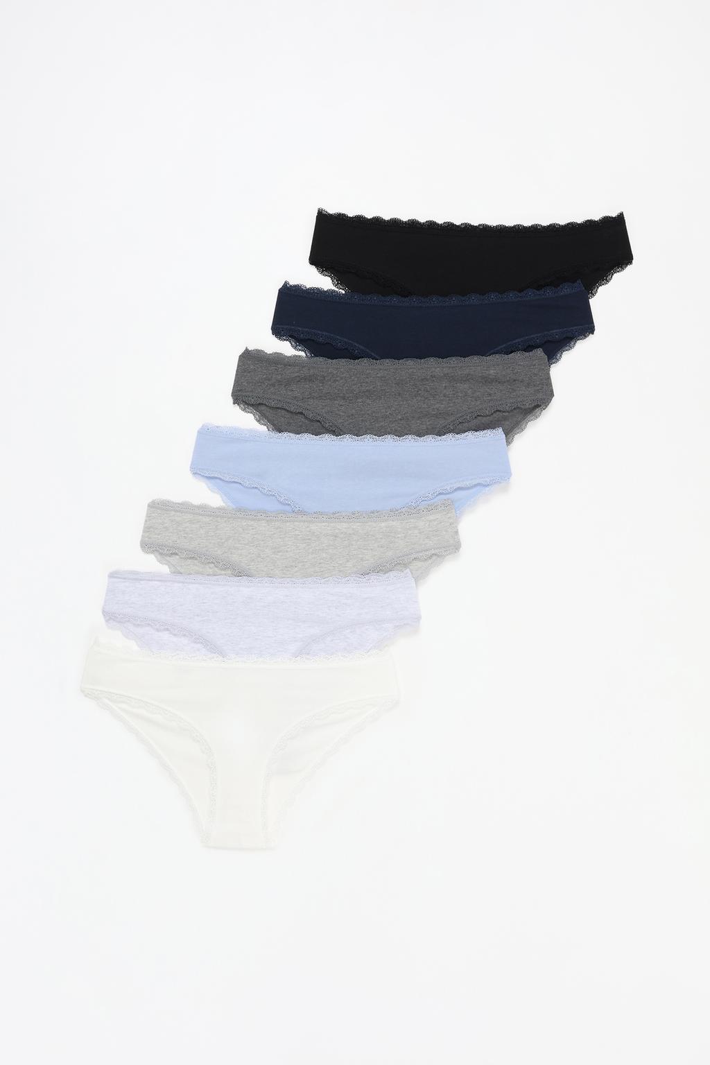 7-pack of classic briefs with lace detail