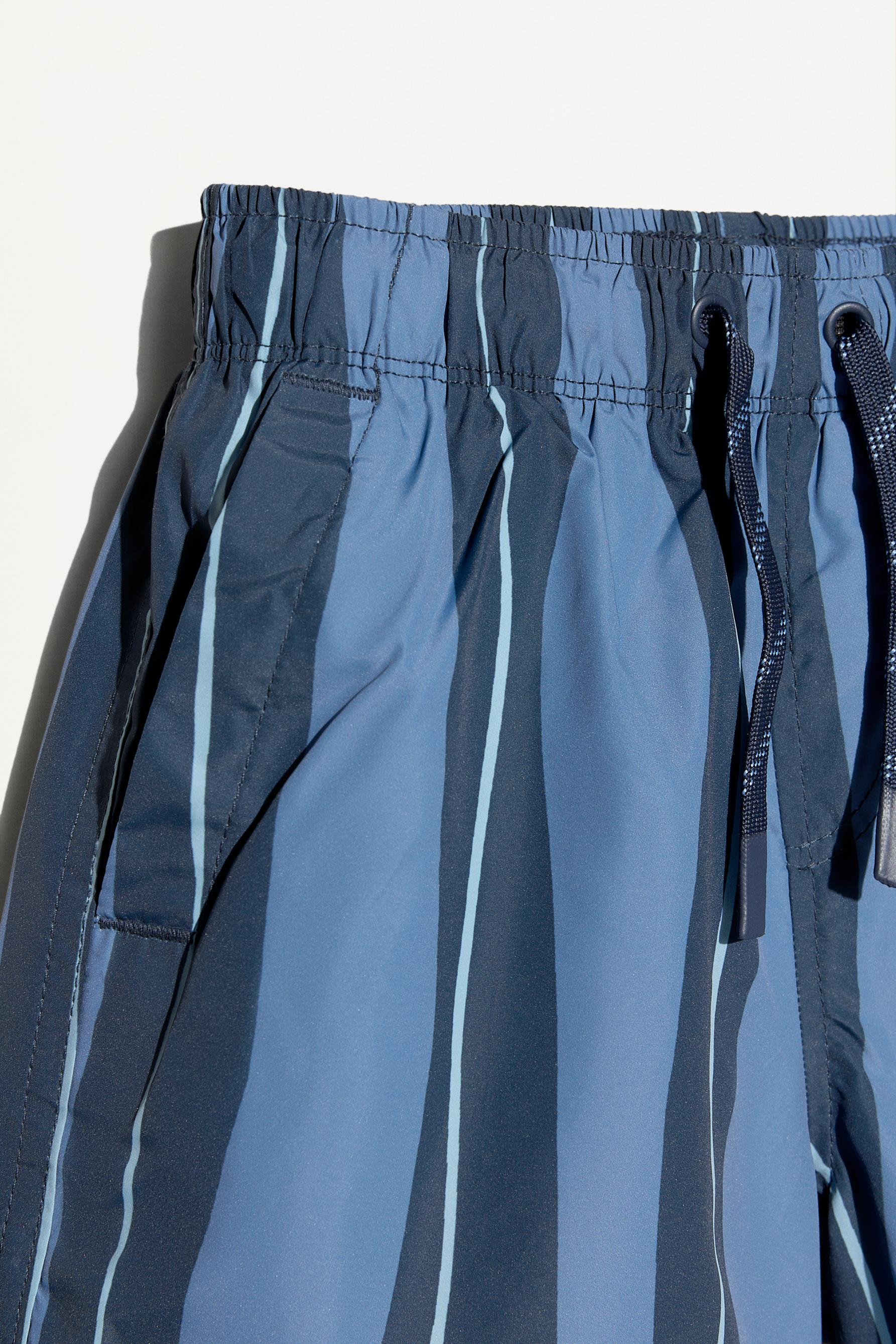 Printed Swim Trunks — FADED BLUE