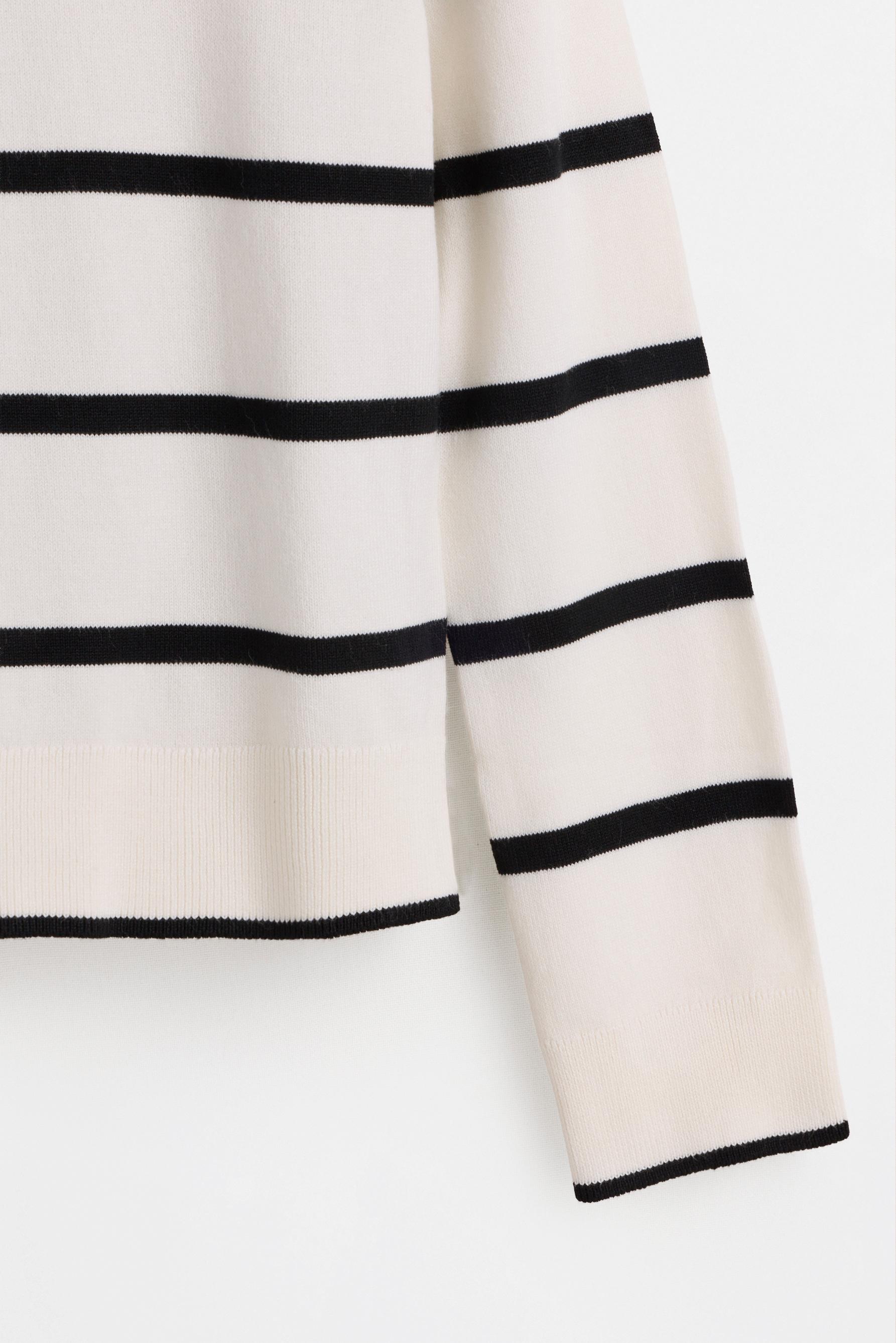 Knit sweater — WHITE/BLACK