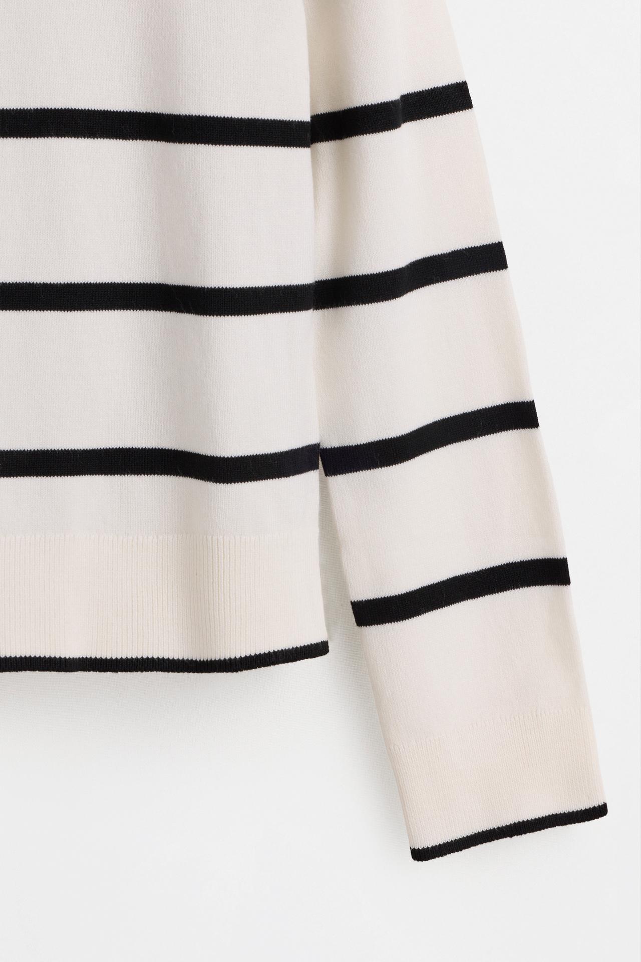 Knit sweater — WHITE/BLACK