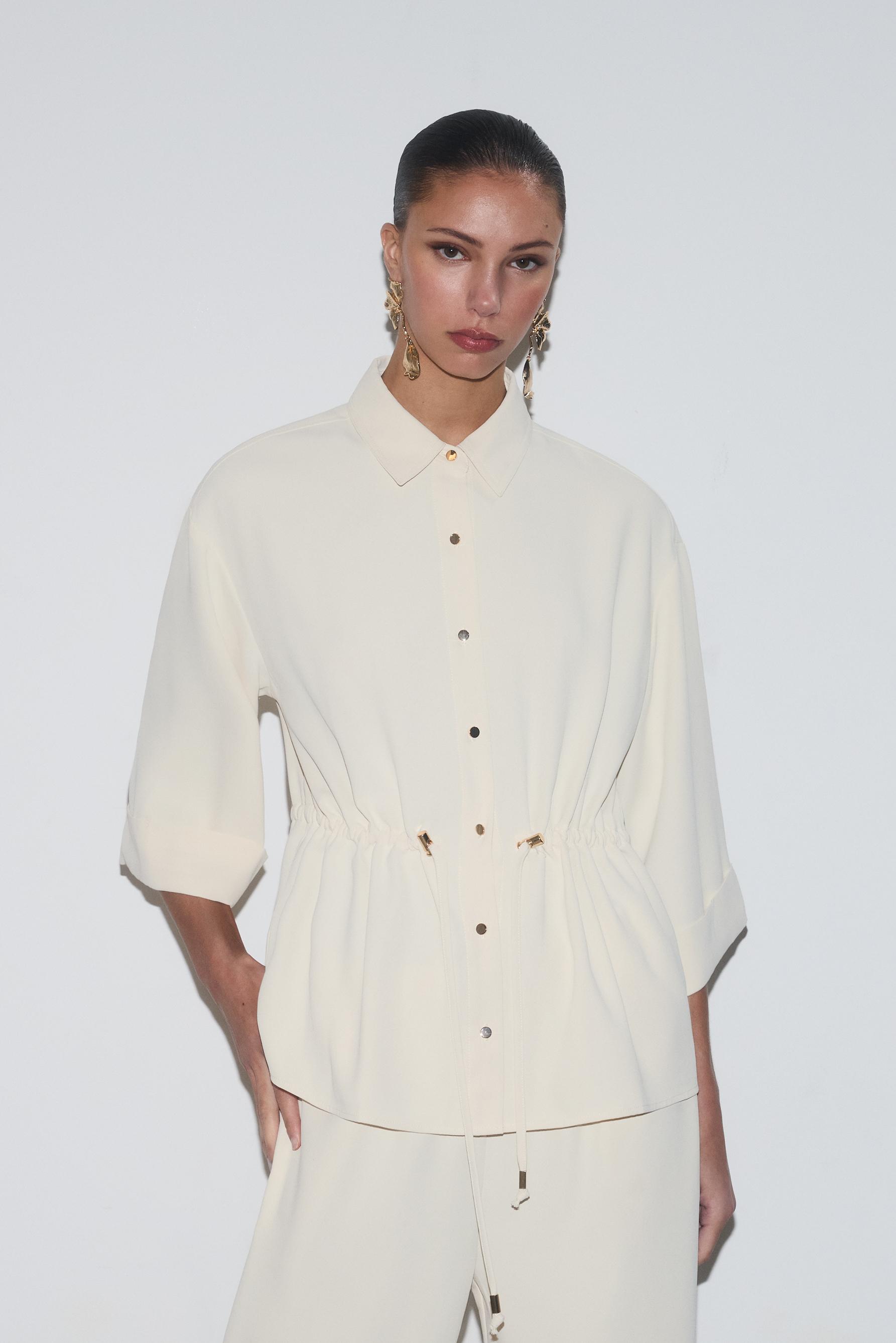 Camisa cintura lazada