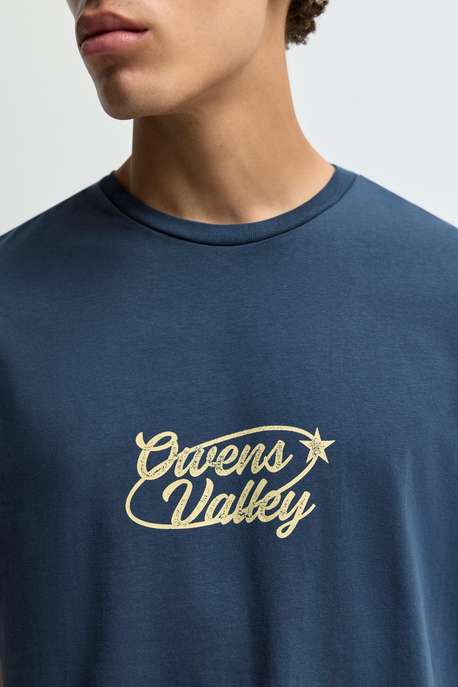 Printed T-shirt — FADED BLUE