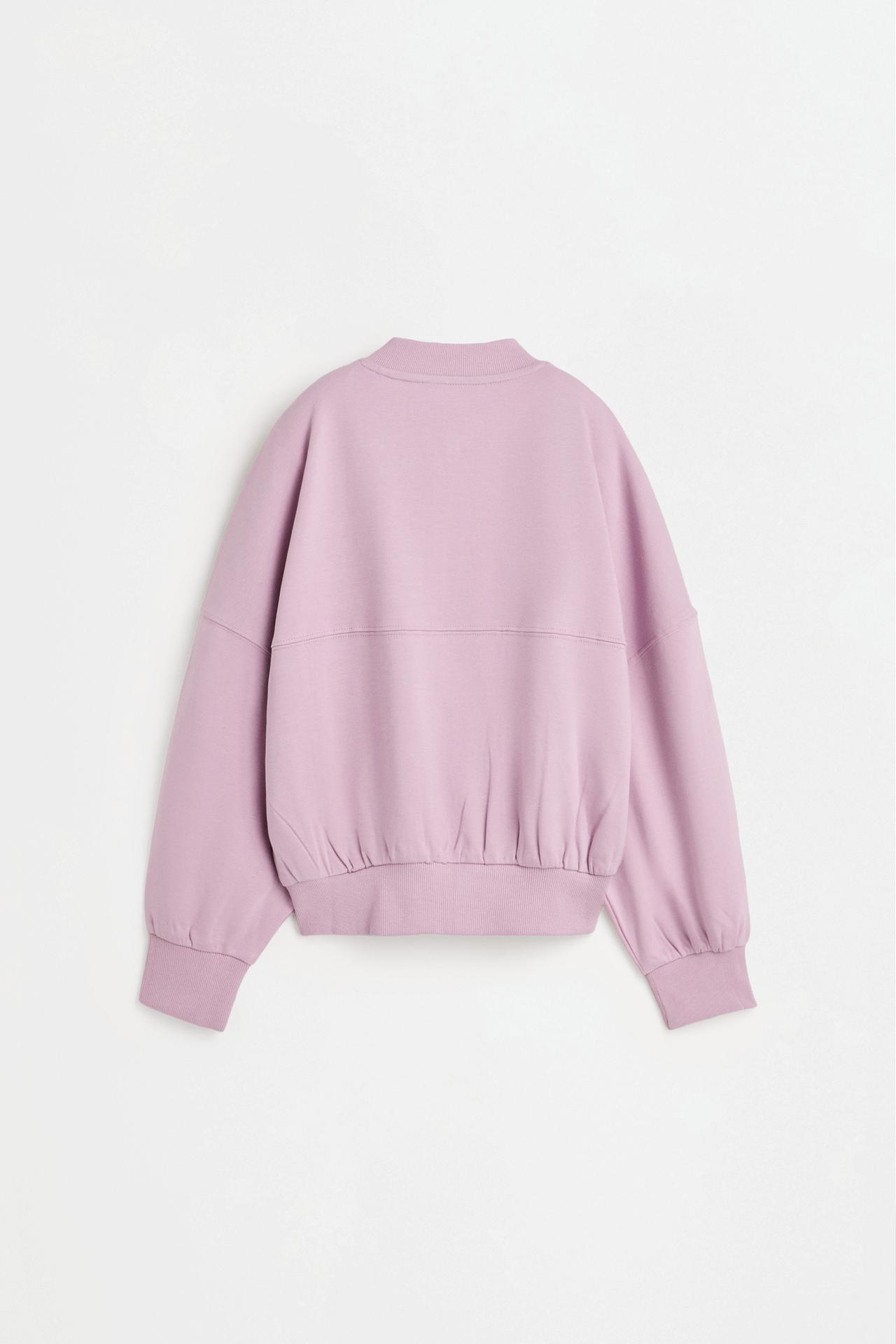 Interlock zip jacket — PALE MAUVE