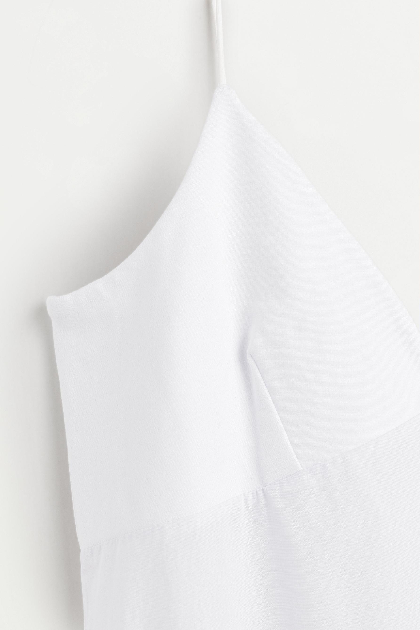 Midi dress with straps — WHITE
