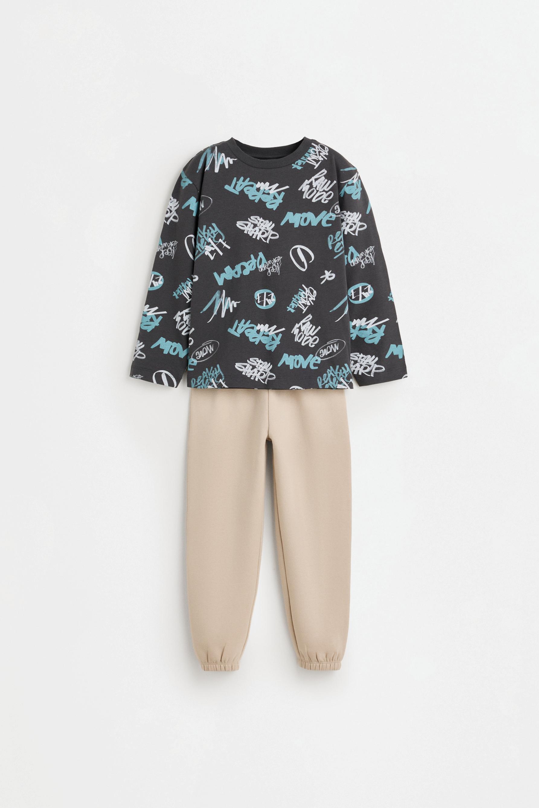 5-Pack of T-shirt and fleece pants sets — NAVY