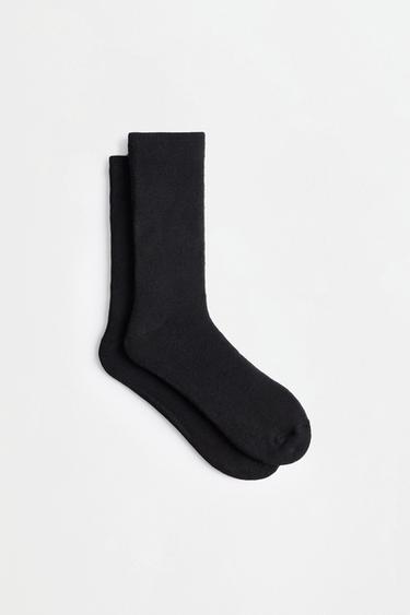 Terrycloth long socks (2-pack) — BLACK MARL 5