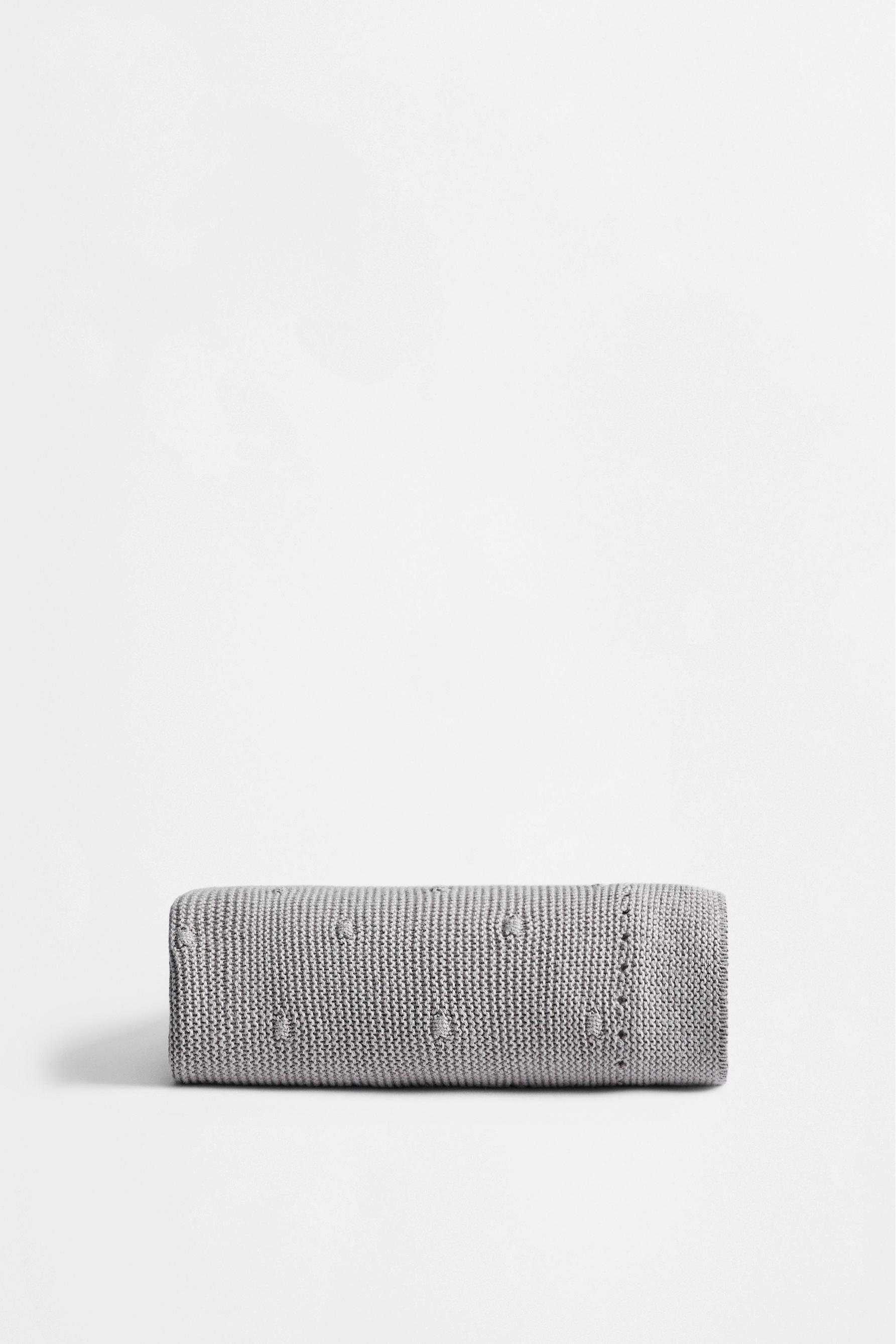 Knit blanket — TAUPE GREY
