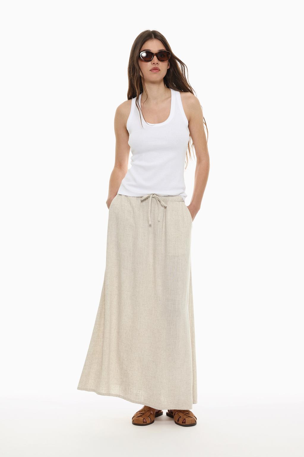 Rustic midi skirt