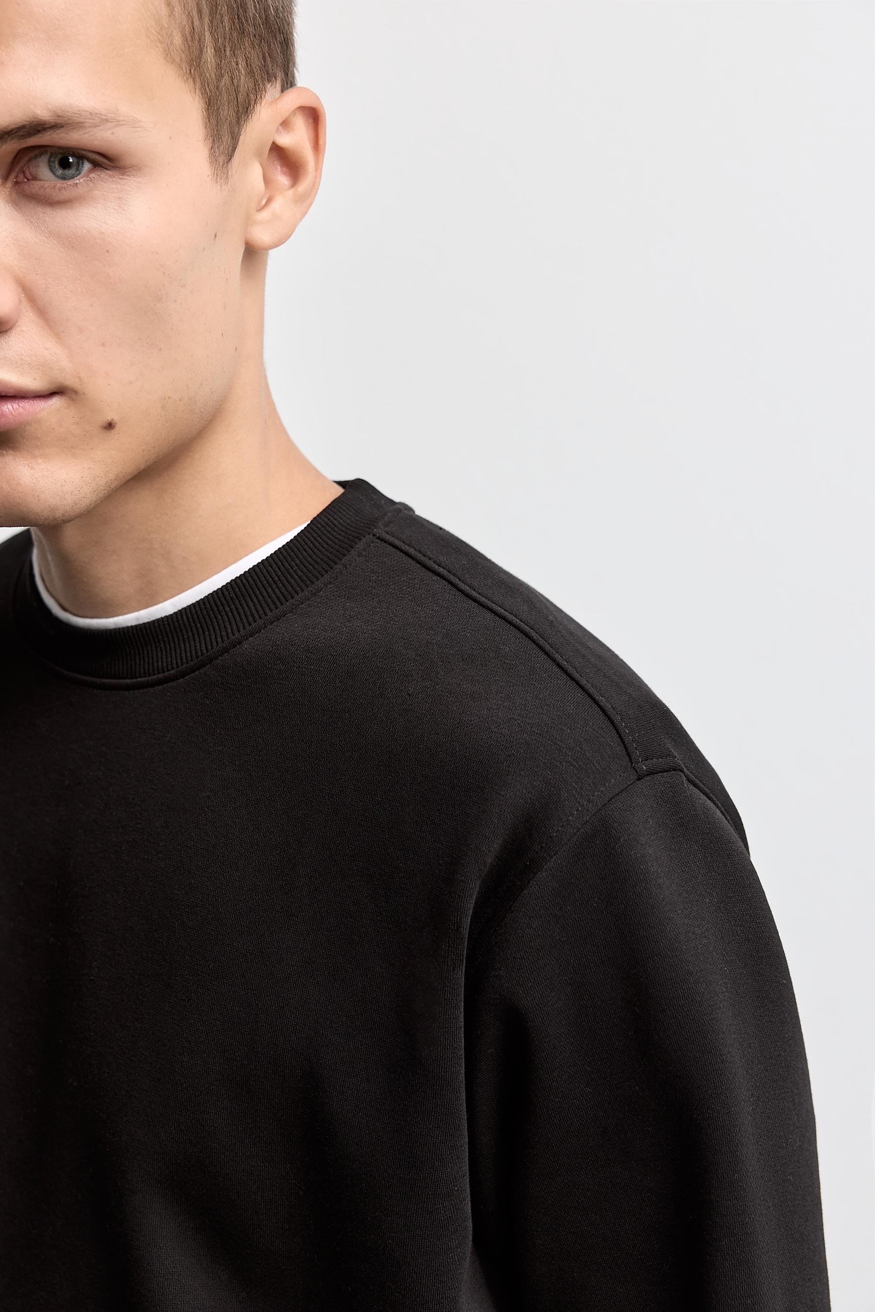 Basic sweatshirt — BLACK