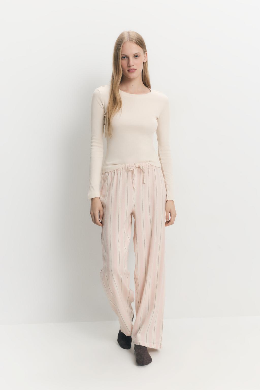 Ribbed flannel pyjamas