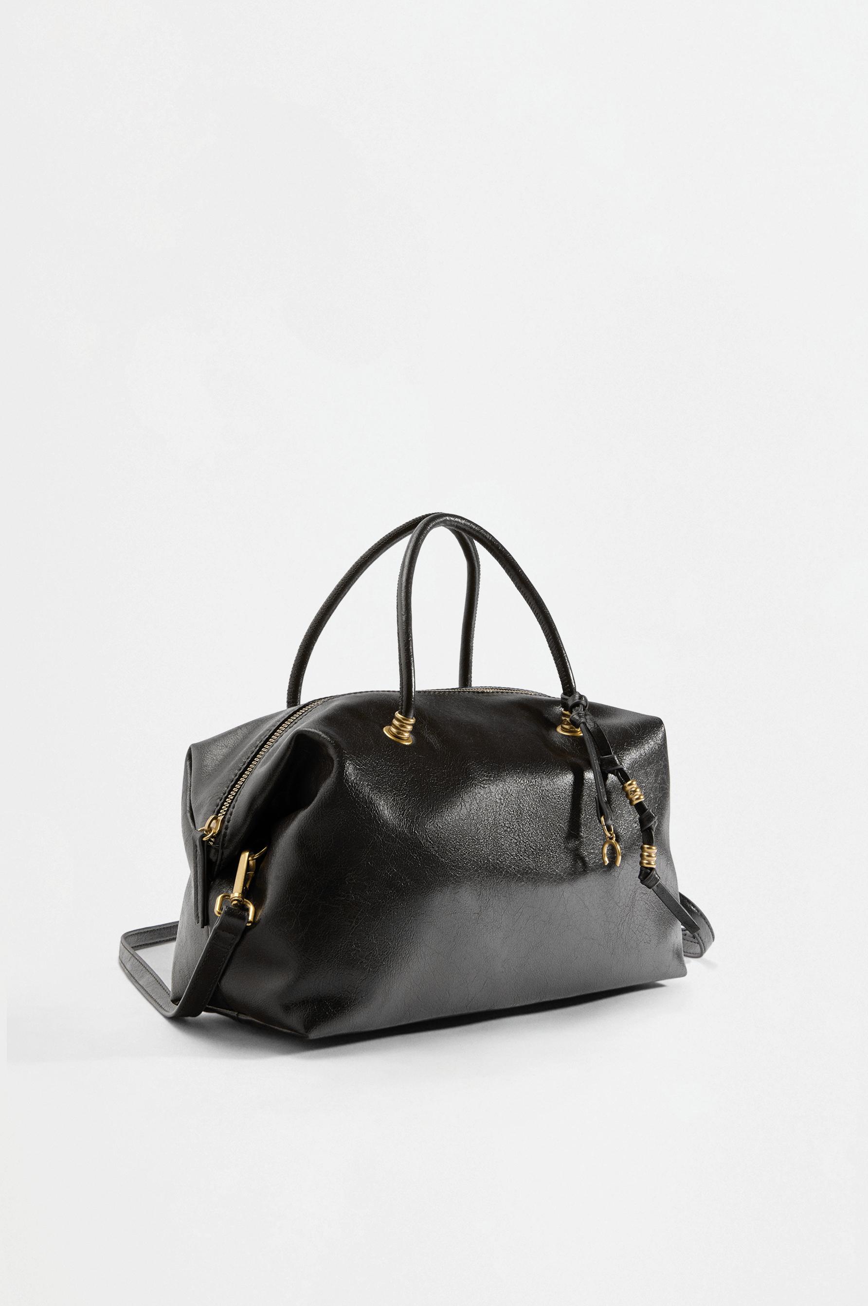 Bowling bag with charm — BLACK