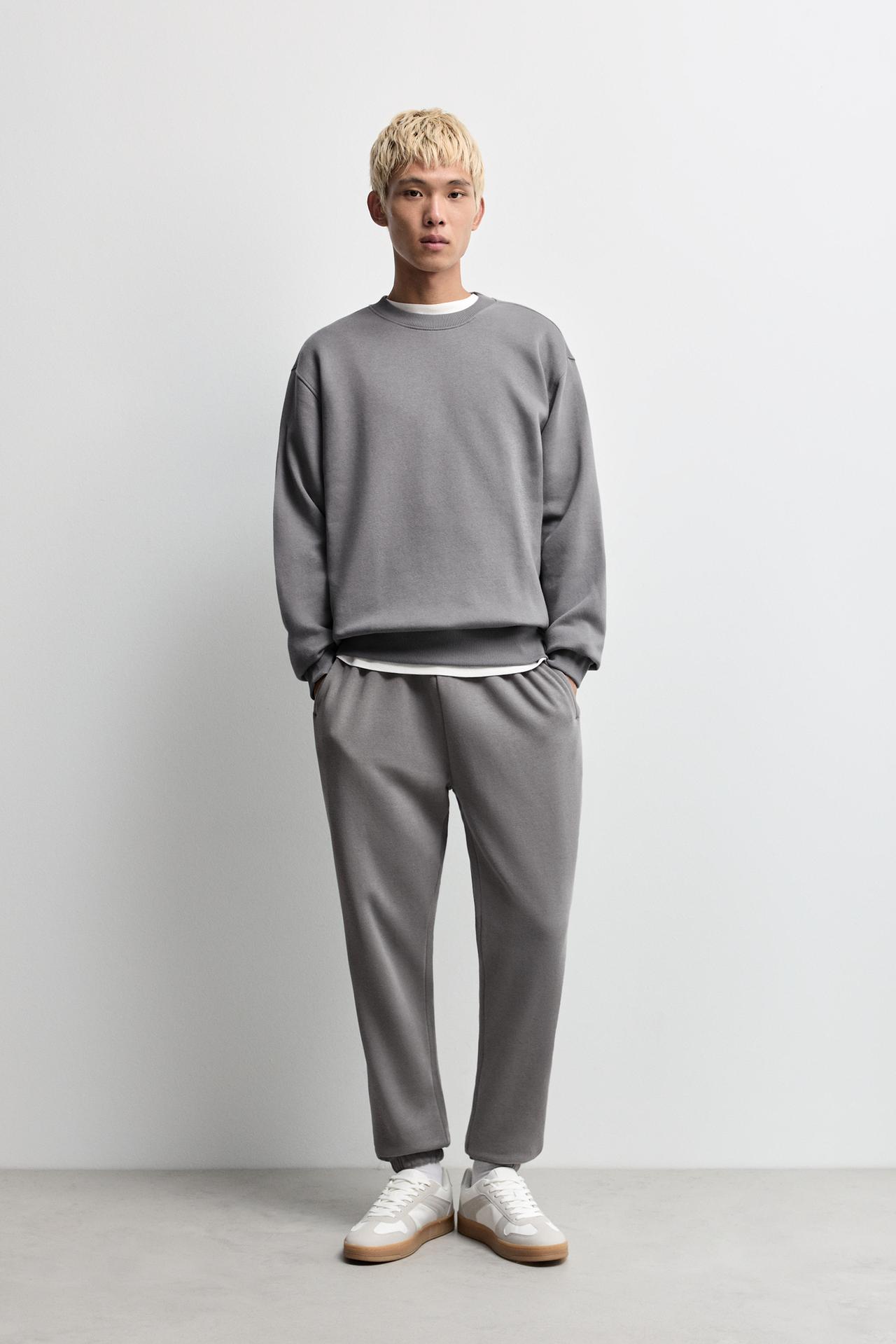 Slim fit tracksuit bottoms — MEDIUM GREY
