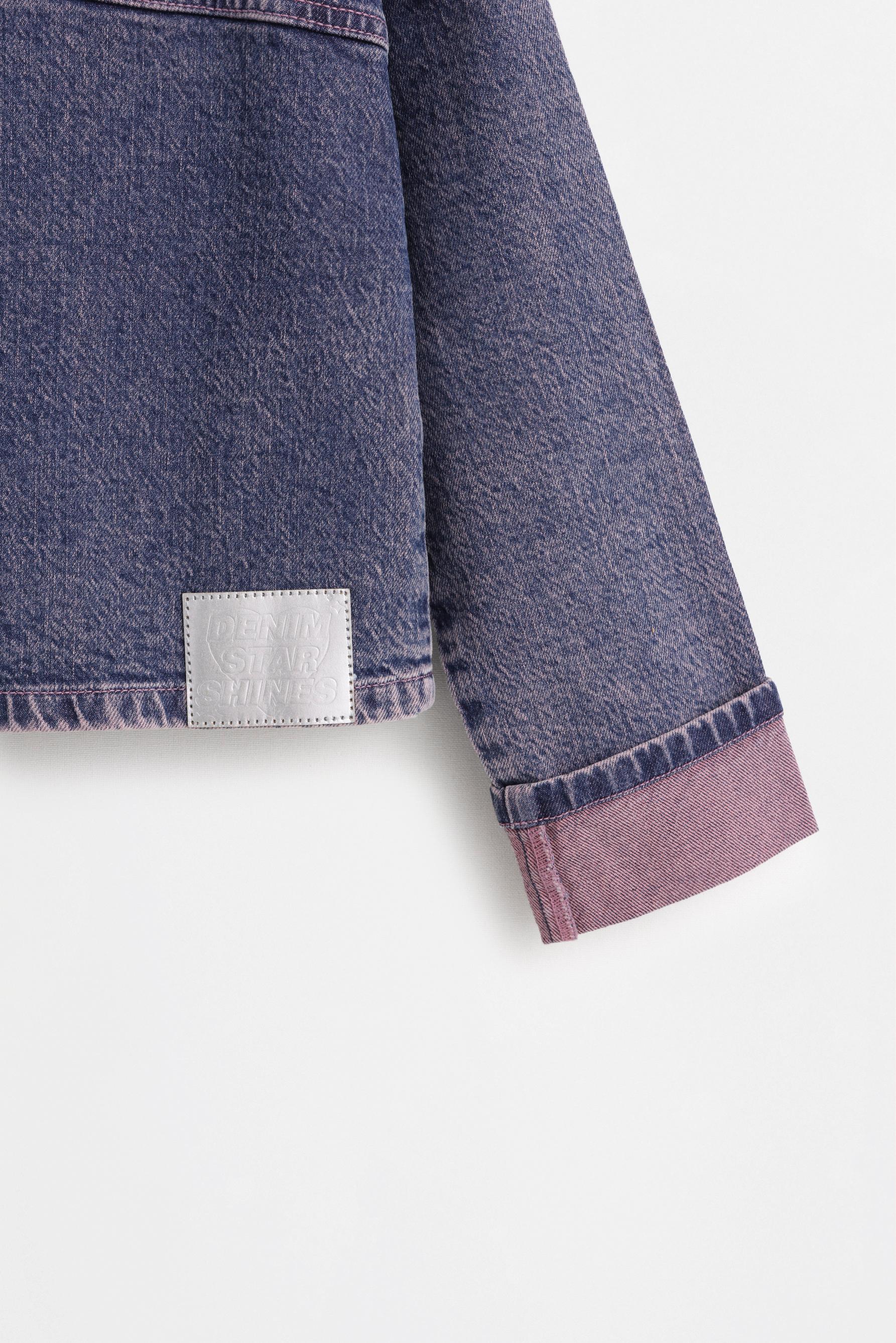 Studded denim jacket — INDIGO