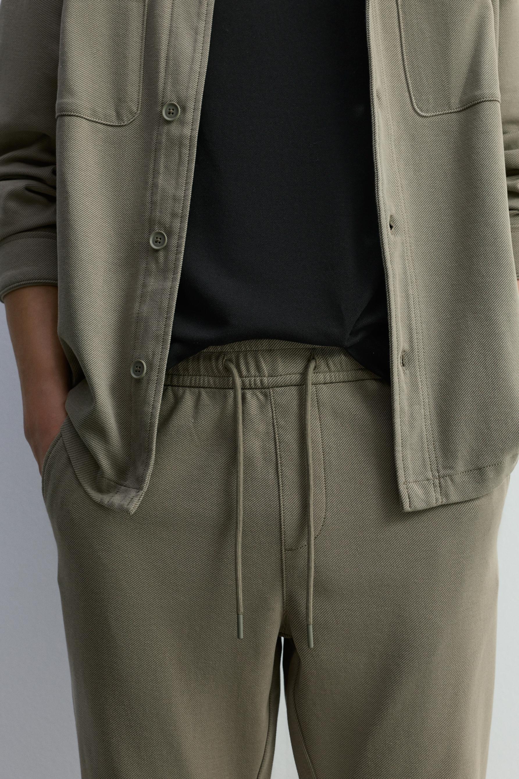 Textured joggers — KHAKI