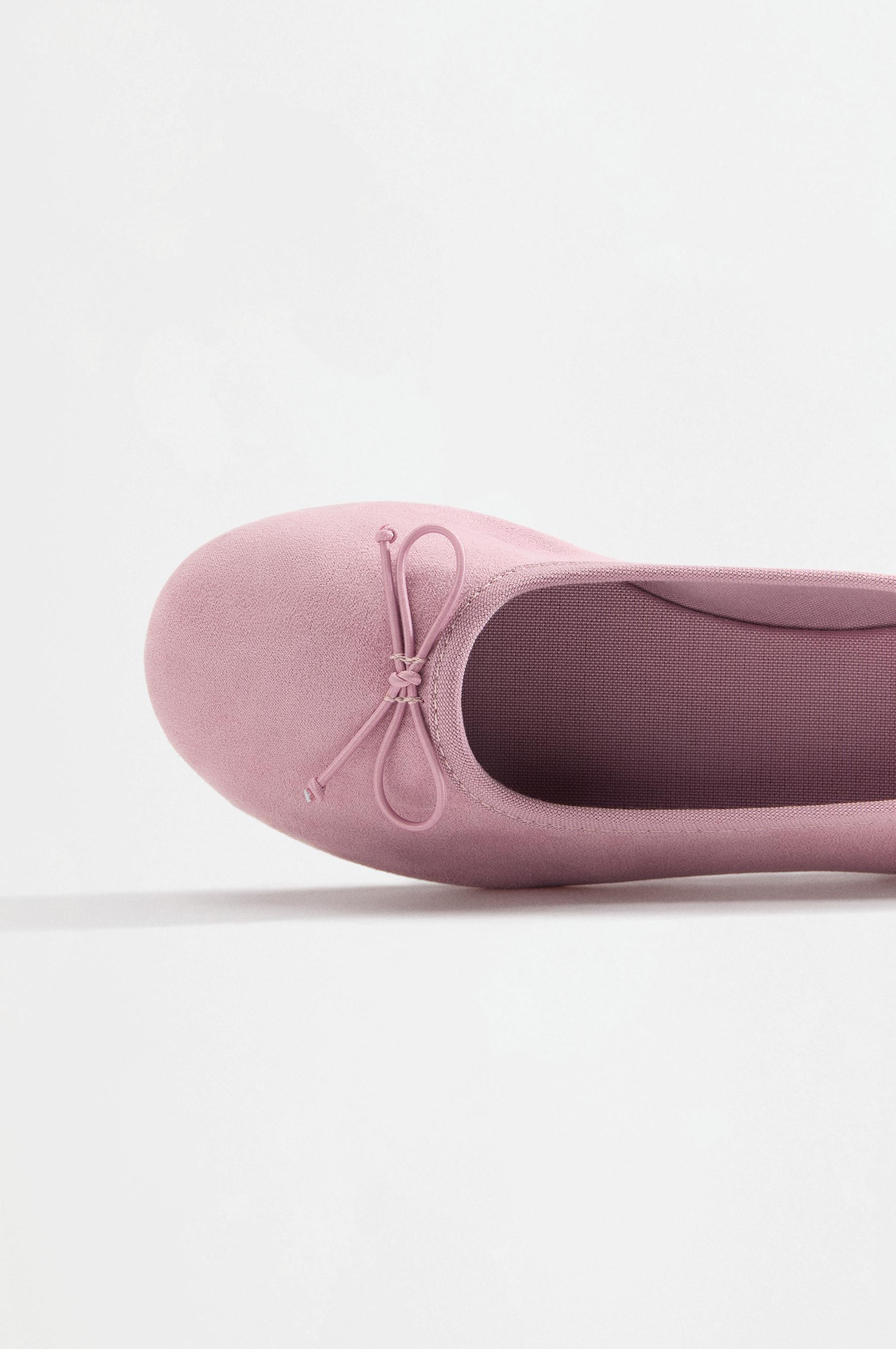 Bow ballet flats — PALE PINK