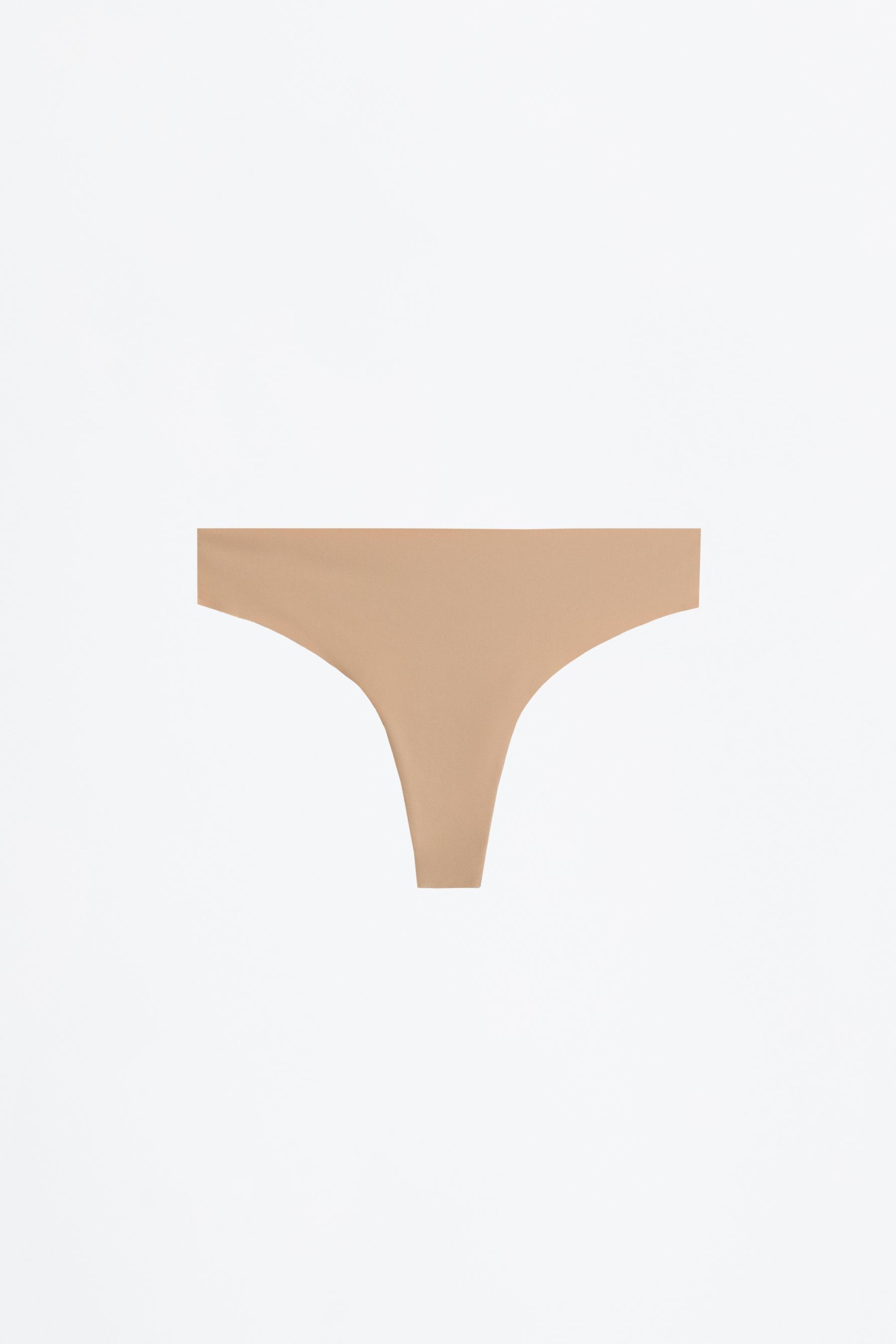 3-Pack of microfibre thongs — BROWN