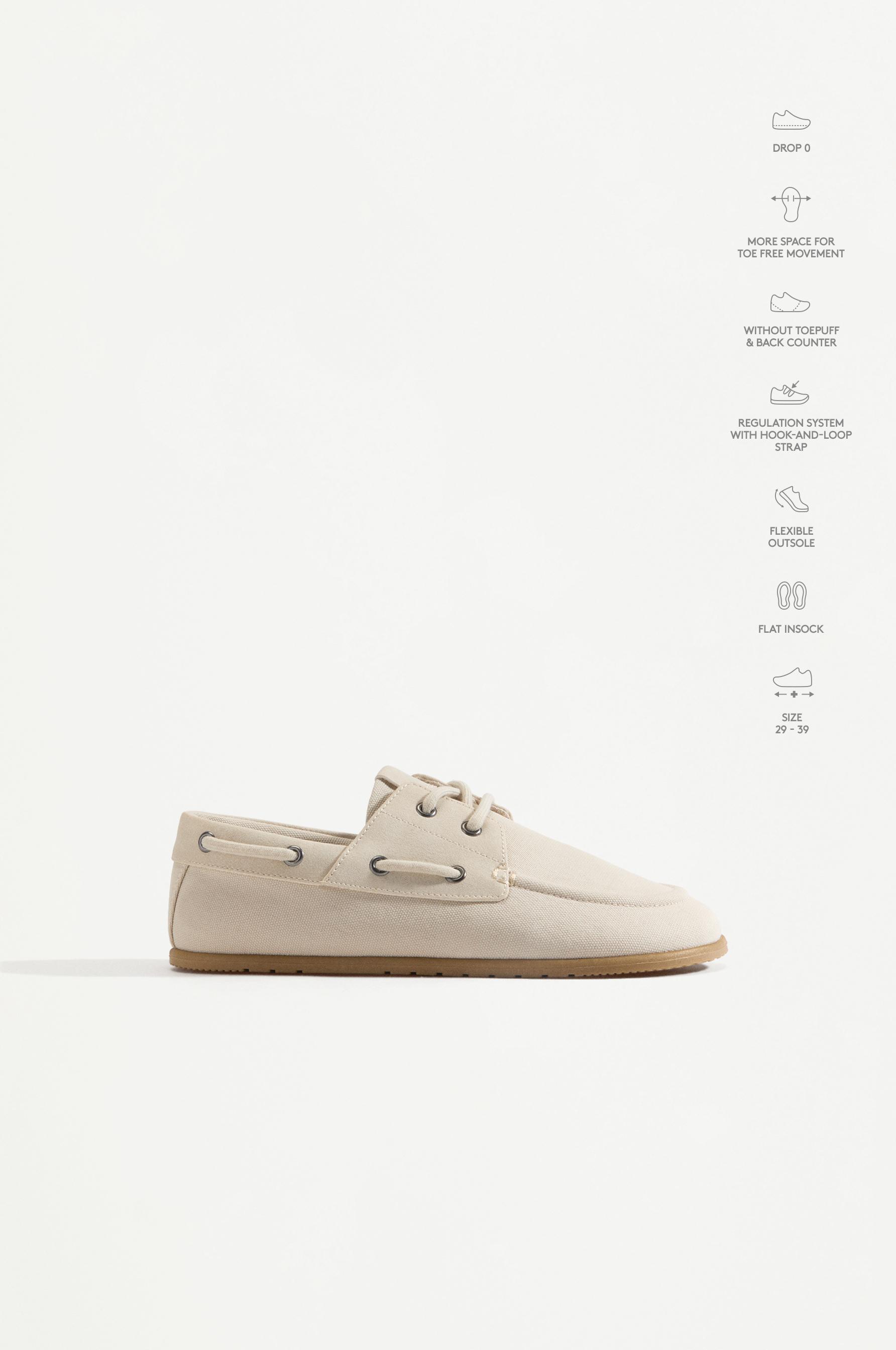 BAREFOOT BOAT SHOES — BEIGE