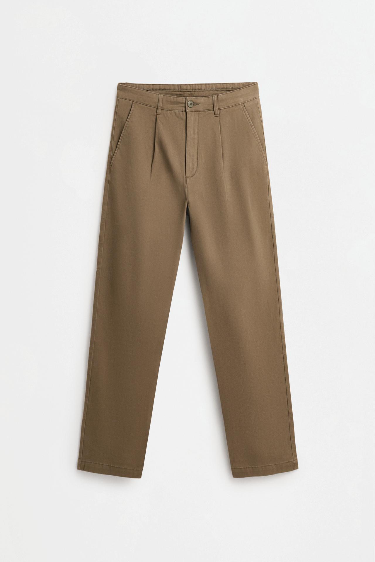 Relaxed fit chino trousers — DARK KHAKI