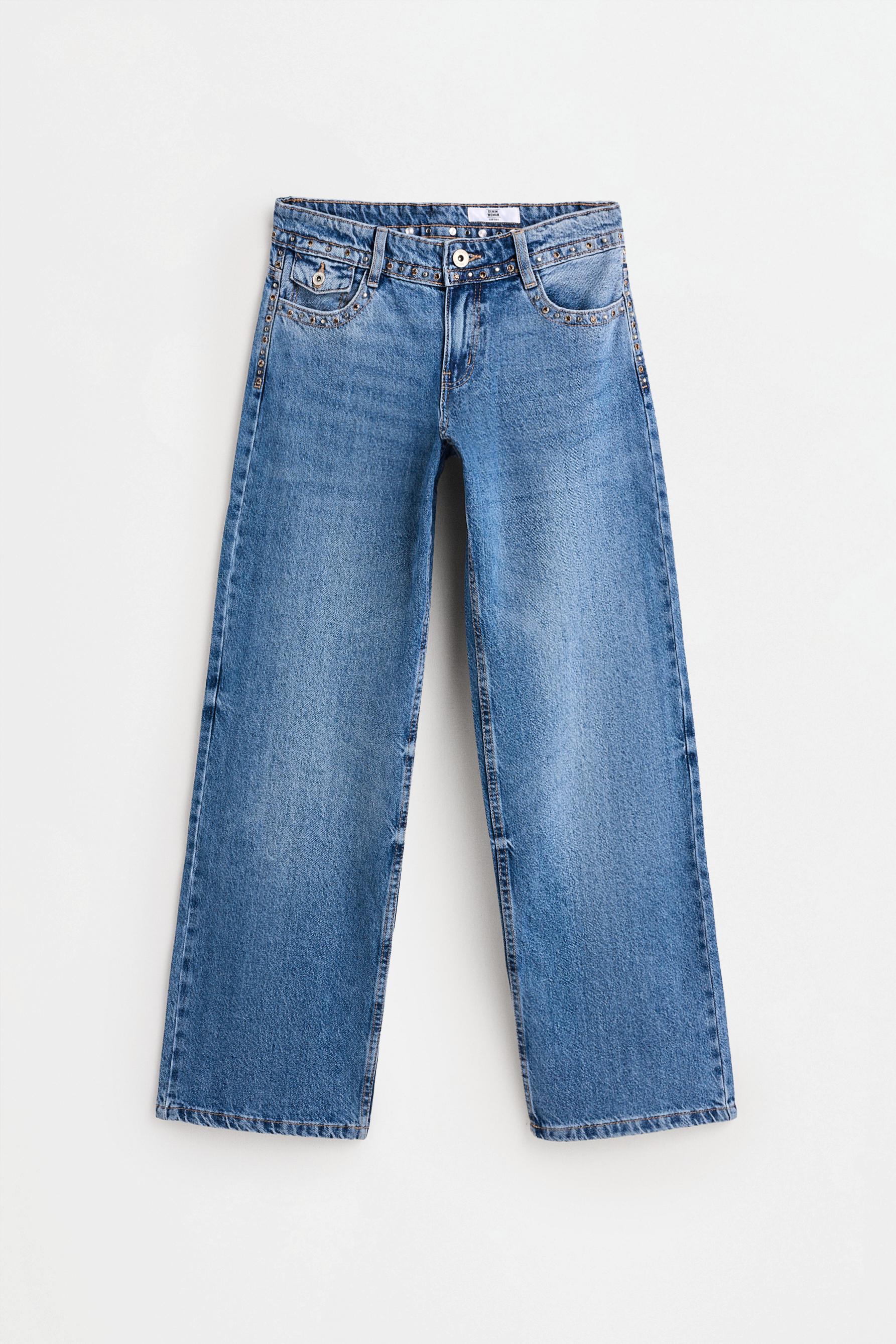 Jeans straight tachas
